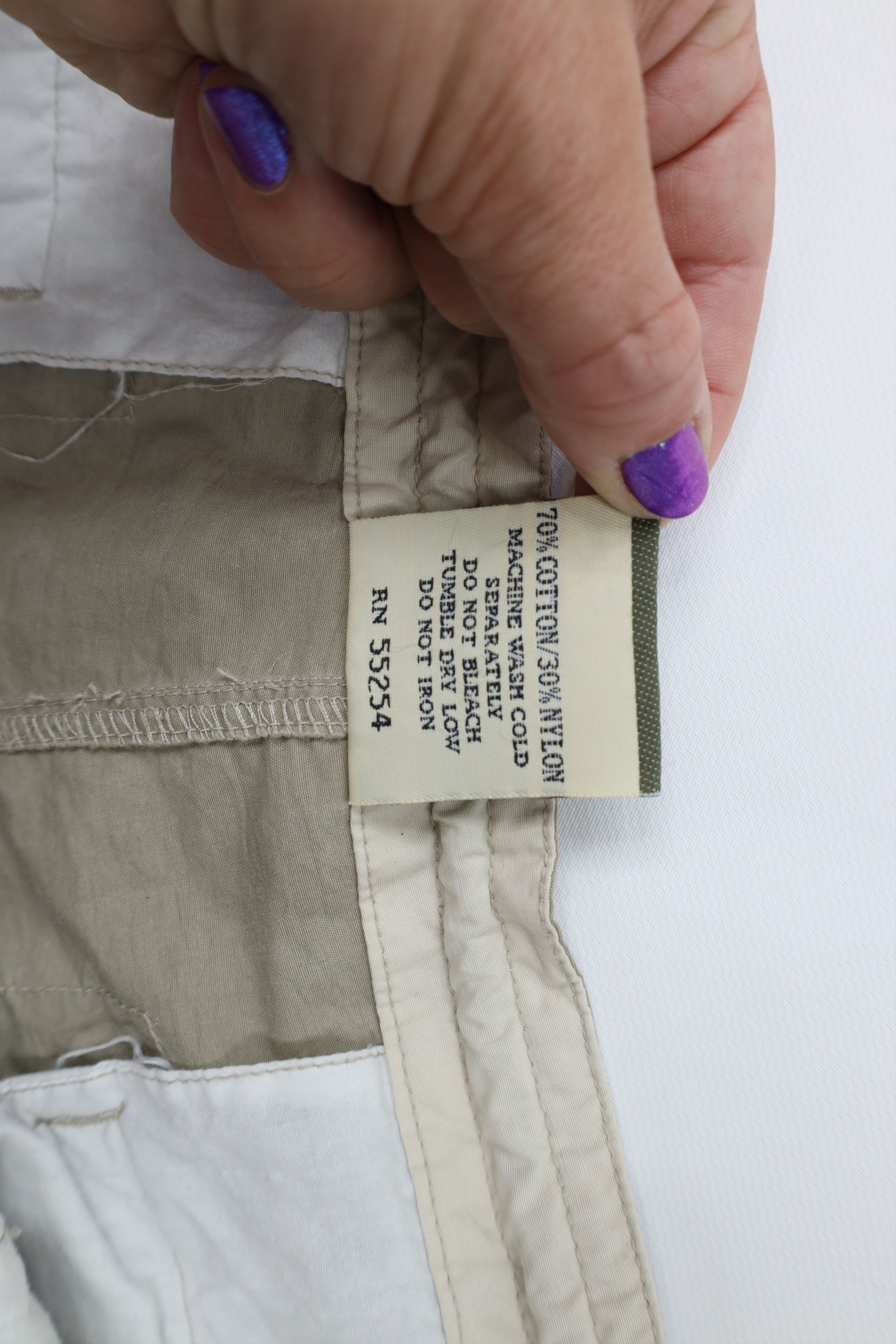 Vintage Vintage 90s Streetwear Wide Leg Cargo Pants Shorts Beige Size US 38 / EU 54 - 8 Thumbnail