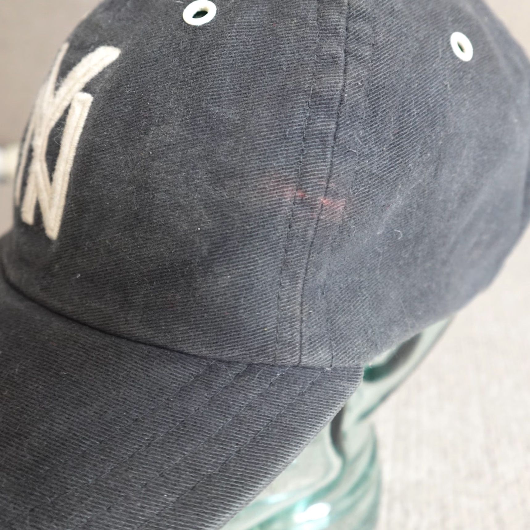 Vintage VINTAGE Blue Marlin New York Yankees Hat Baseball Cap Men One Size Black Cotton Leather Adjustable USA Sporadic Conditions Size ONE SIZE - 7 Thumbnail