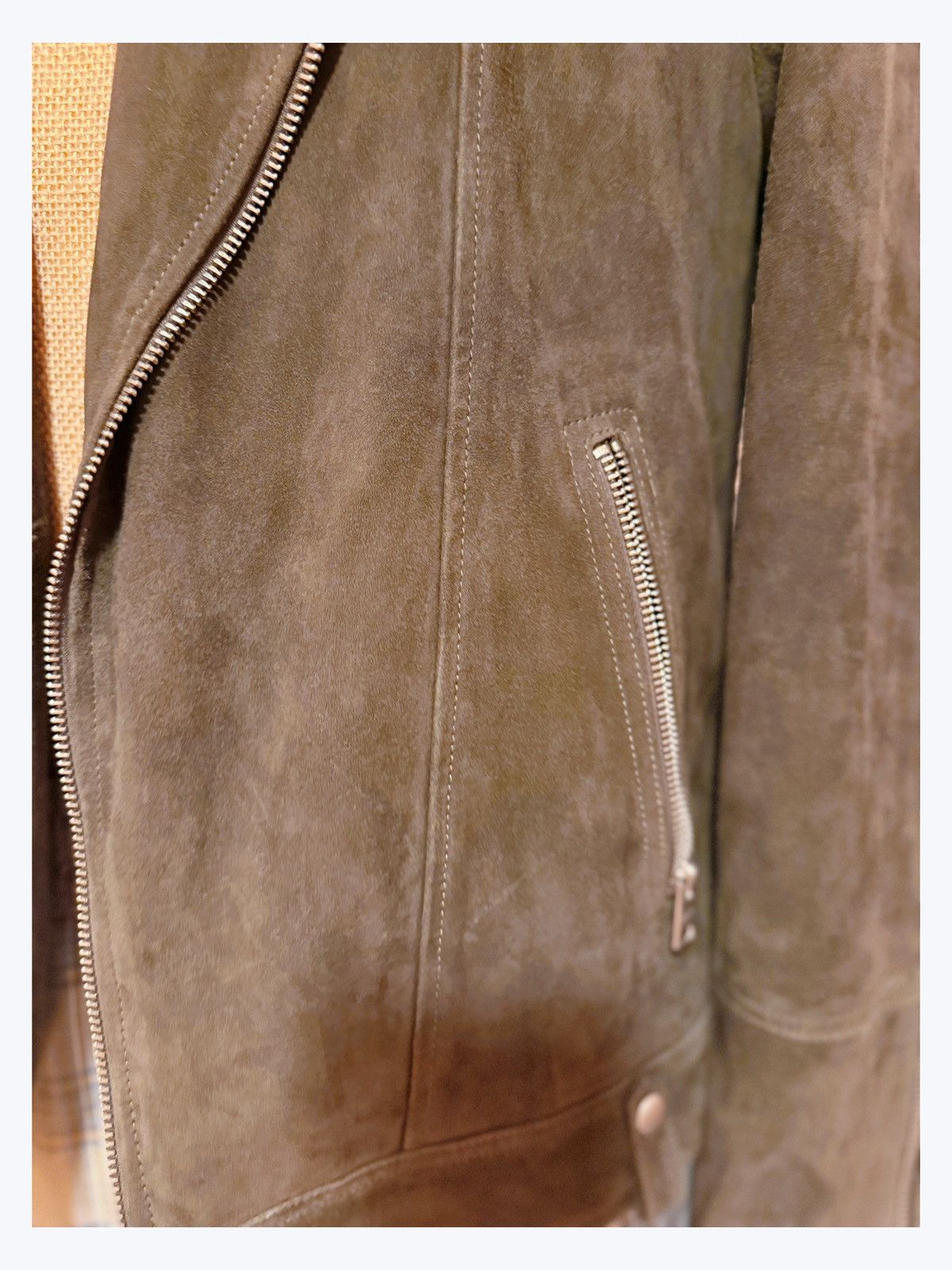 Allsaints ALLSAINTS Suede Biker Jacket – Small (New without Tag) Size US S / EU 44-46 / 1 - 6 Thumbnail