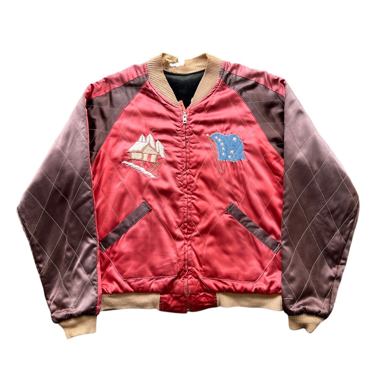 Tailor Toyo 🔥 RARE VINTAGE 50s STYLE ALASKA VELVET REVERSIBLE SUKAJAN Size US L / EU 52-54 / 3 - 5 Thumbnail