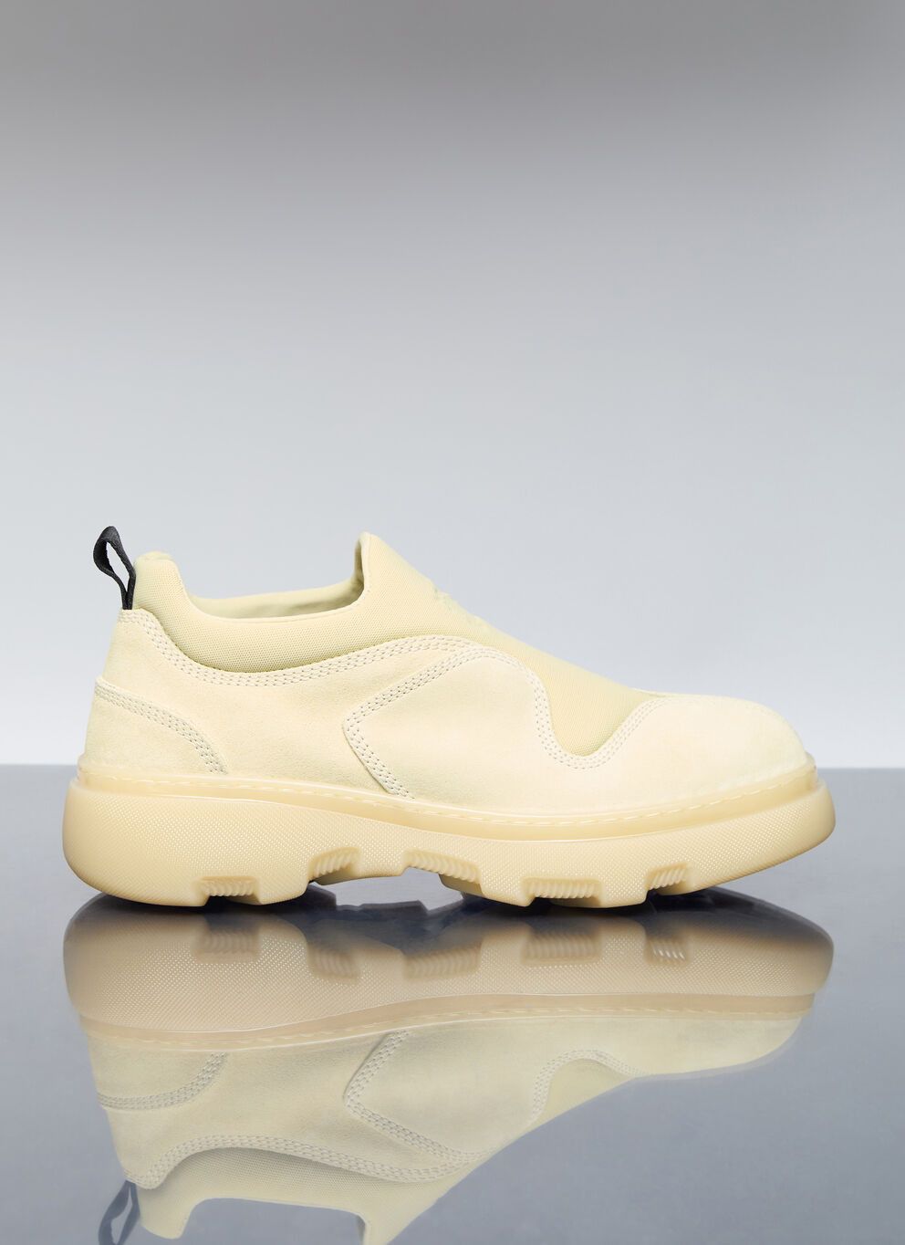 image of Burberry Suede Foam Sneakers in Yellow, Men's (Size 11)