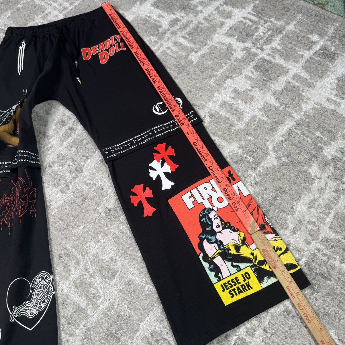 Chrome Hearts Deadly doll sweatpants Size US 33 - 19 Thumbnail