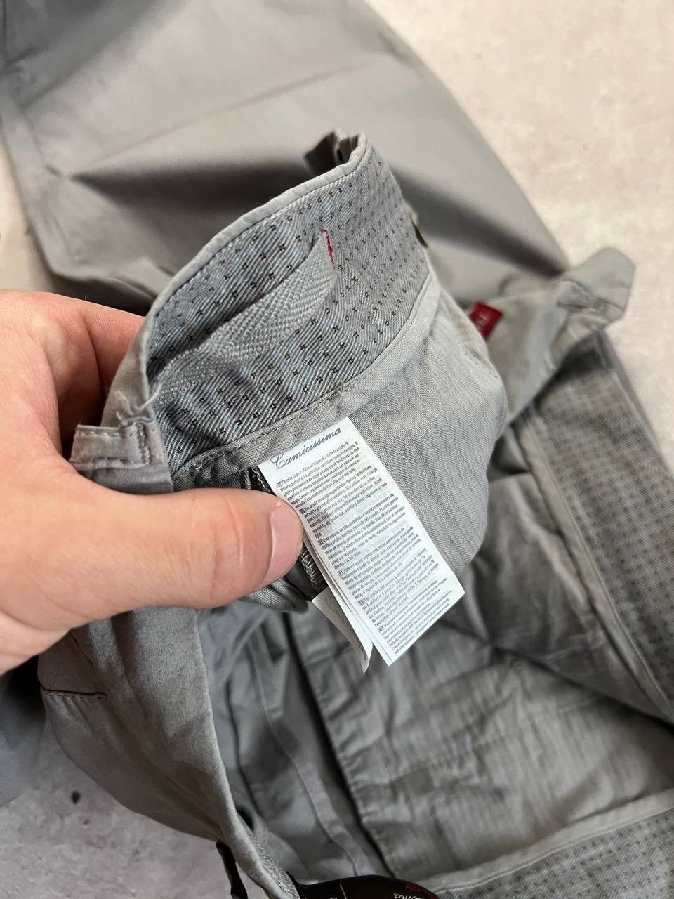 Other Camicissima Milano Gray / Silver Men’s Cotton Classic Pants Size US 34 / EU 50 - 5 Thumbnail