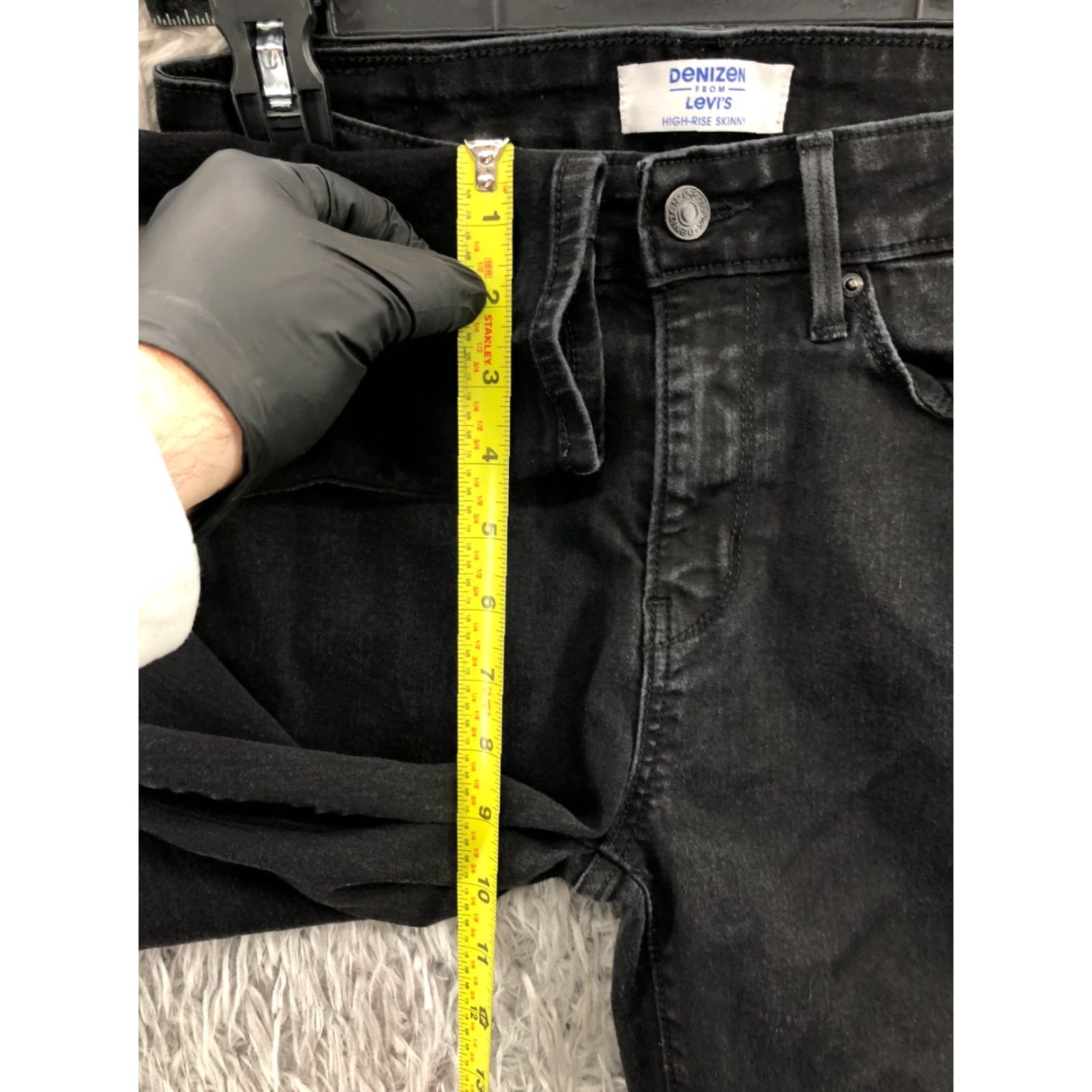 Denizen Denizen High Rise Skinny Jeans Womens Dark Wash Black Size 2 Size 26" / US 2 / IT 38 - 4 Thumbnail