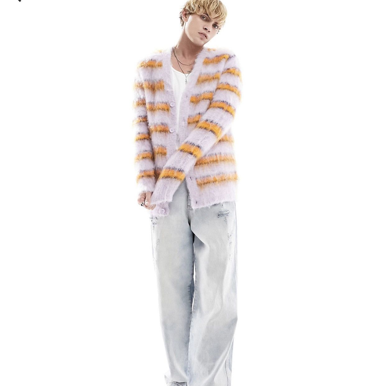 Asos ASOS Oversized Knit Fluffy Cardigan Size US S / EU 44-46 / 1 - 8 Thumbnail