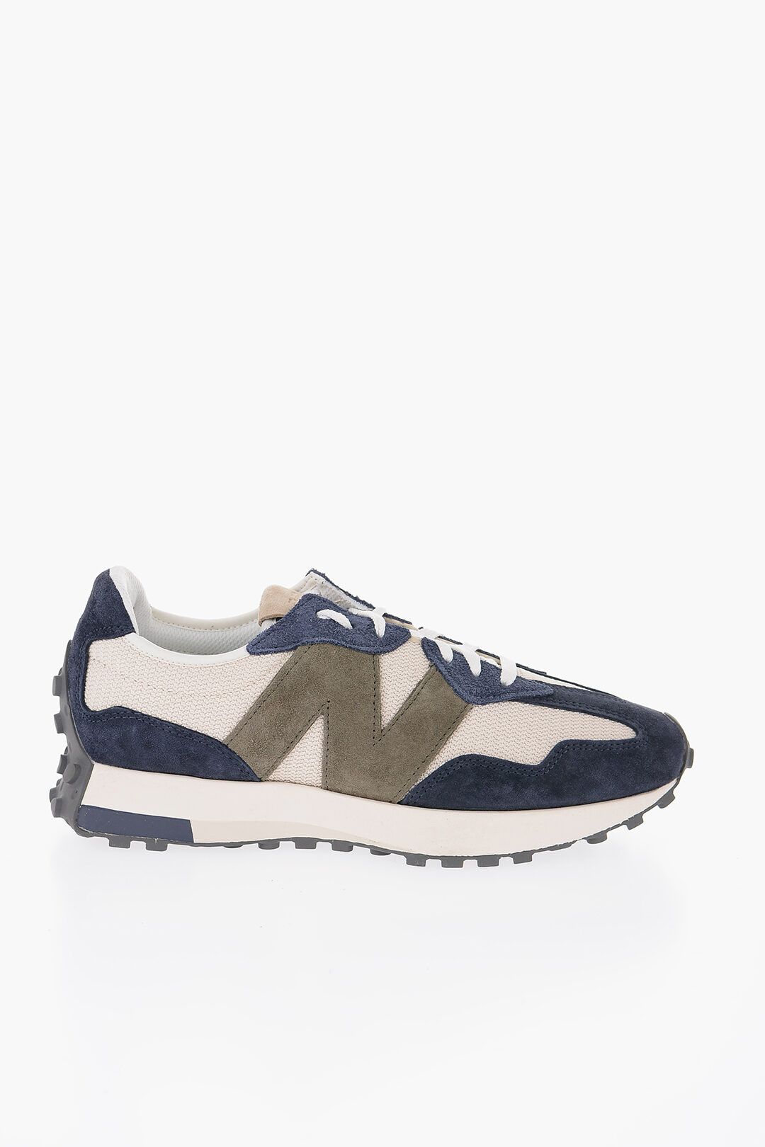 image of New Balance Og1Mm0424 Mesh & Suede Low Top-Sneakers In Beige Blue, Men's (Size 13)