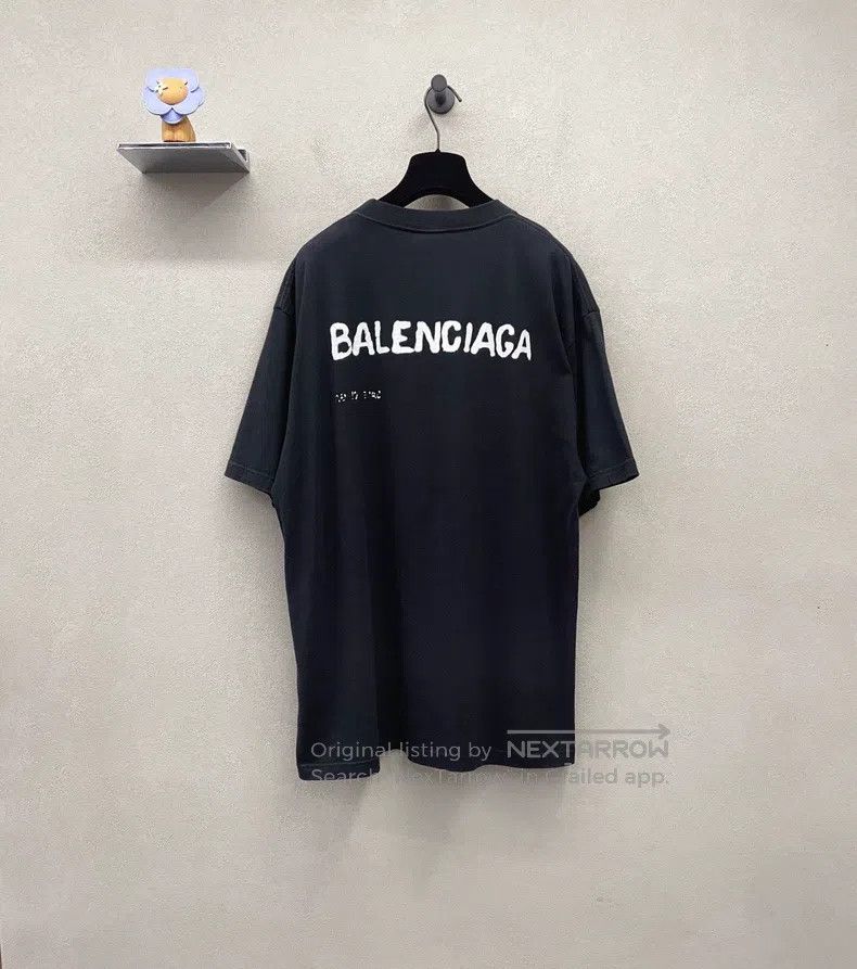 Balenciaga Balenciaga Logo Letter Print Round Neck Short Sleeve T-Shi Size US M / EU 48-50 / 2 - 2 Thumbnail
