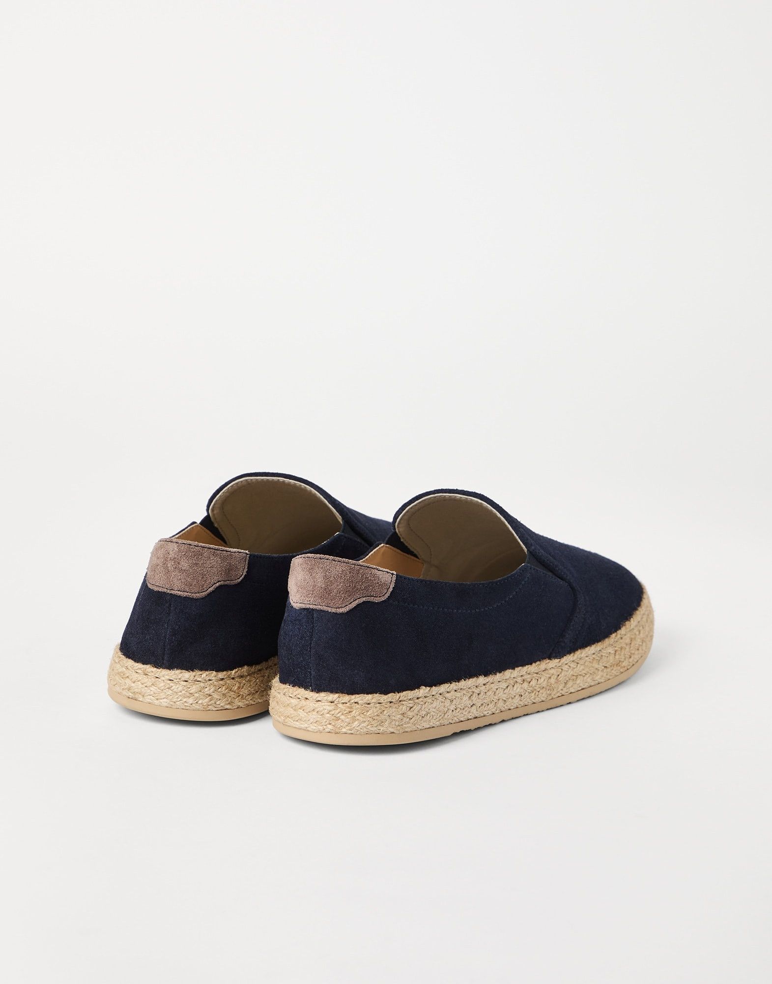 Brunello Cucinelli o1la1rc1a0326 Washed Suede Slip-Ons in Blue Size US 8 / EU 41 - 3 Thumbnail