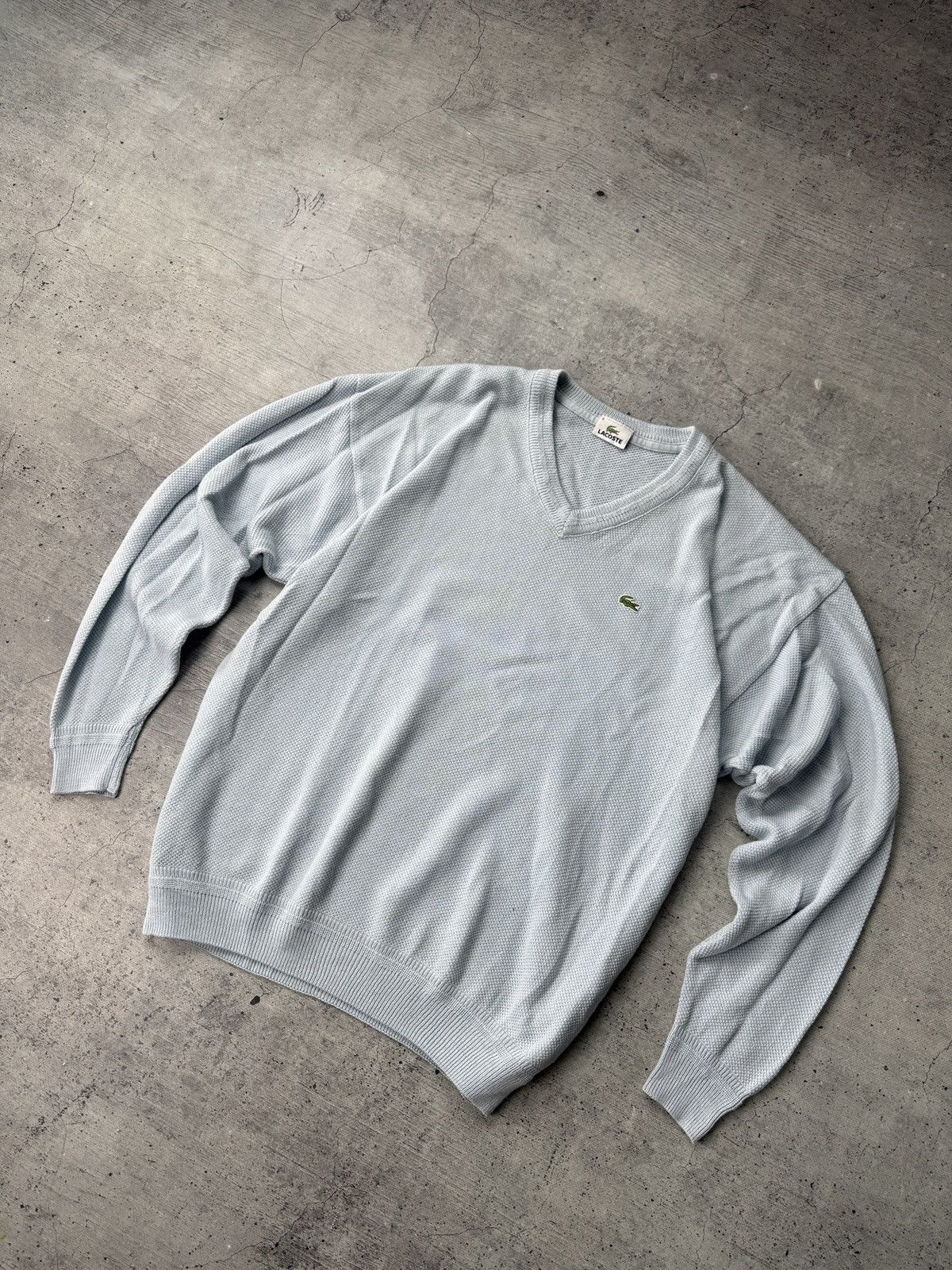 Lacoste Lacoste Sweater baby blue V-Neck Pullover Small Logo size XL Size US XL / EU 56 / 4 - 1 Thumbnail