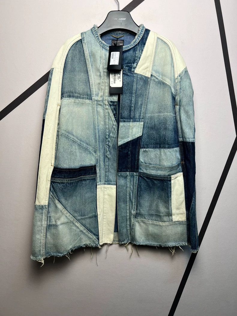 Yves Saint Laurent Saint LaruentSpring/Summer 16 Washed Denim Raw Fringed Frin Size US S / EU 44-46 / 1 - 1 Thumbnail