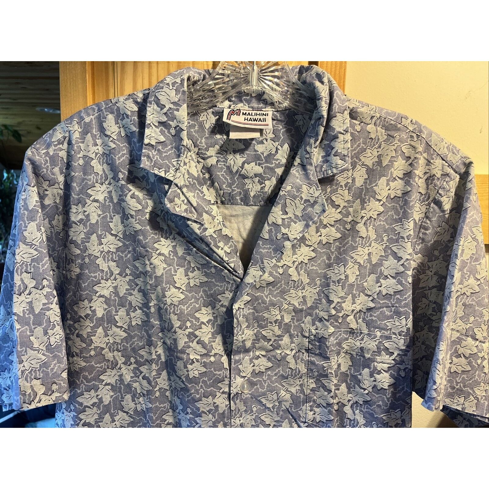 Other Malihini VTG Men’s L Blue Gray Floral Cotton Hawaiian Shirt Size US L / EU 52-54 / 3 - 4 Thumbnail