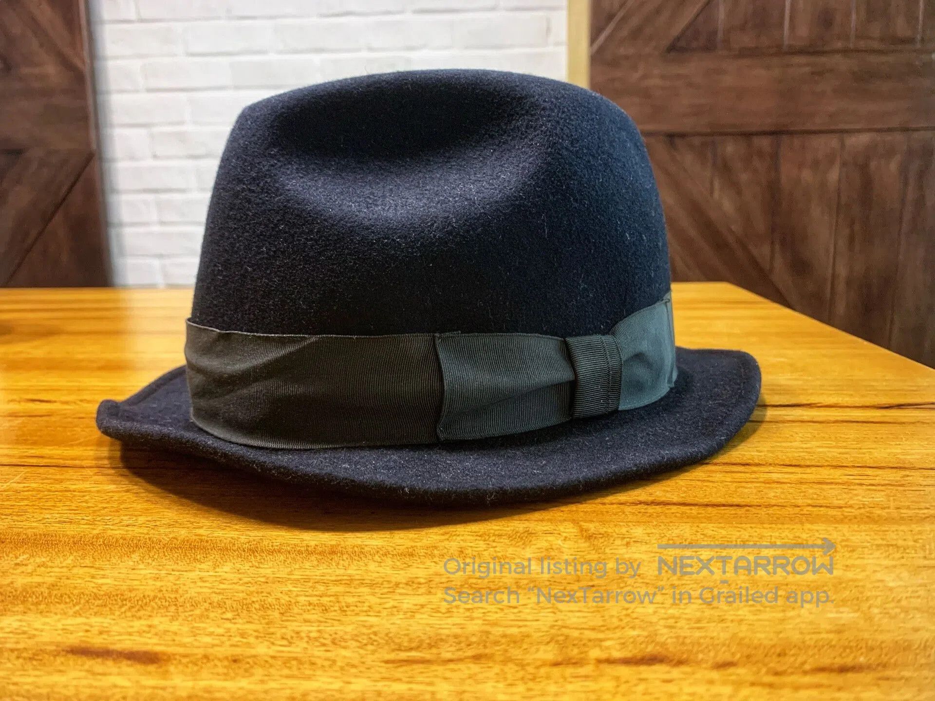 Other deep blue wool fedora hat for men. Size ONE SIZE - 1 Thumbnail