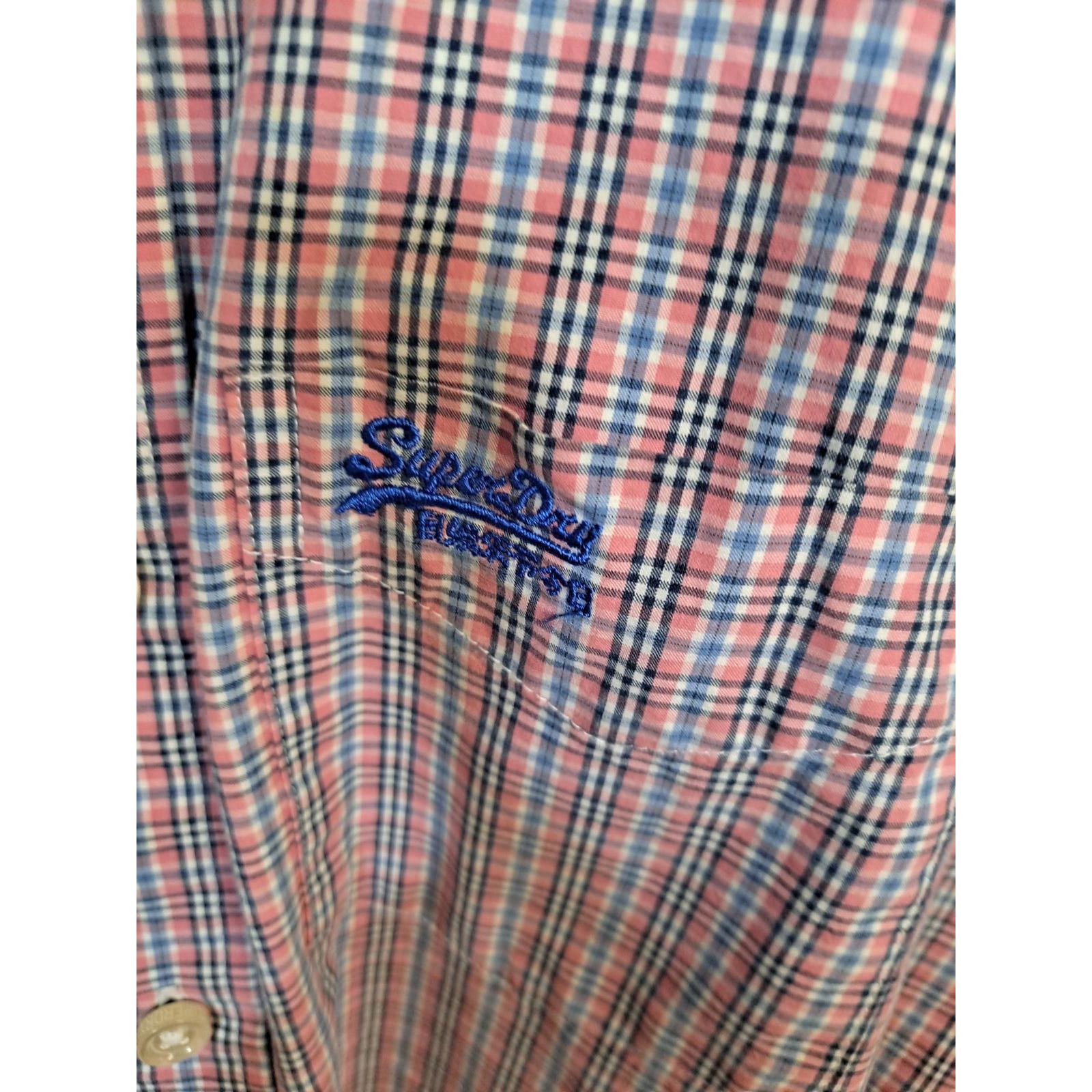 Superdry S&D Superdry Shirt Shop Orange, White and Blue Plaid Size Me Size US M / EU 48-50 / 2 - 2 Thumbnail