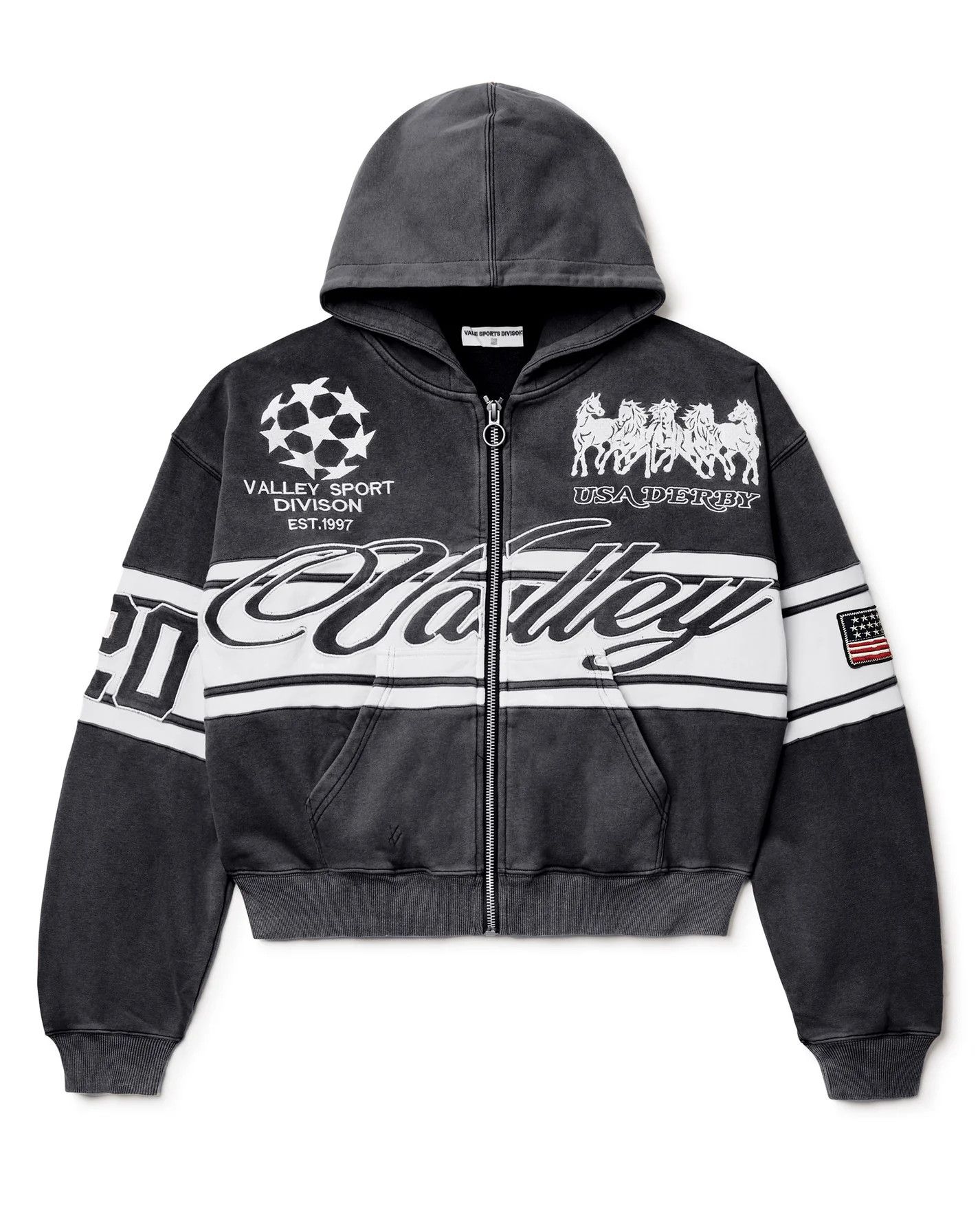 Vale Vale Forever BLACK CURSIVE ZIP UP HOODIE | Grailed