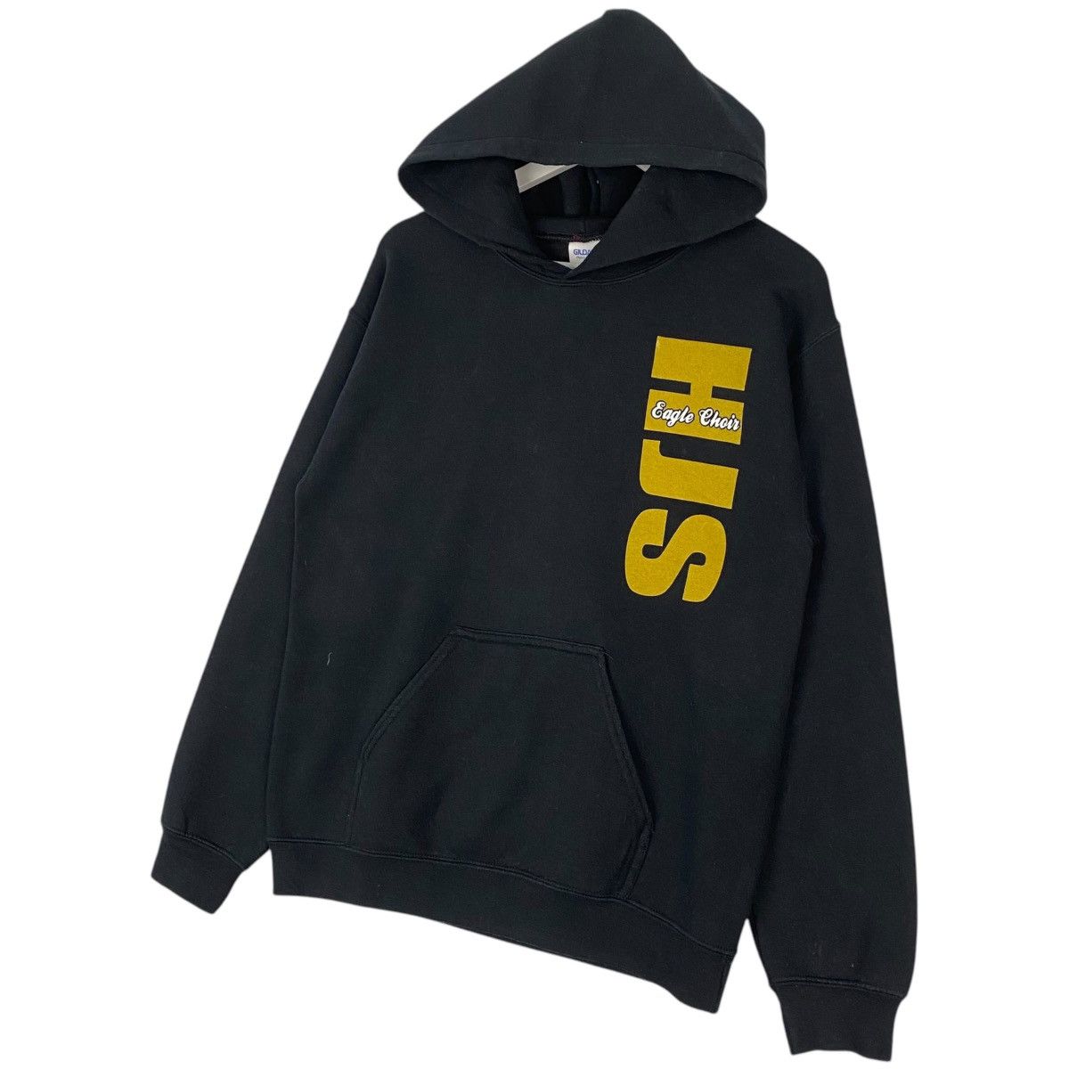 Gildan × Vintage Vintage Gildan Heavy Hoodie Printed Sweater Black Size US M / EU 48-50 / 2 - 2 Thumbnail