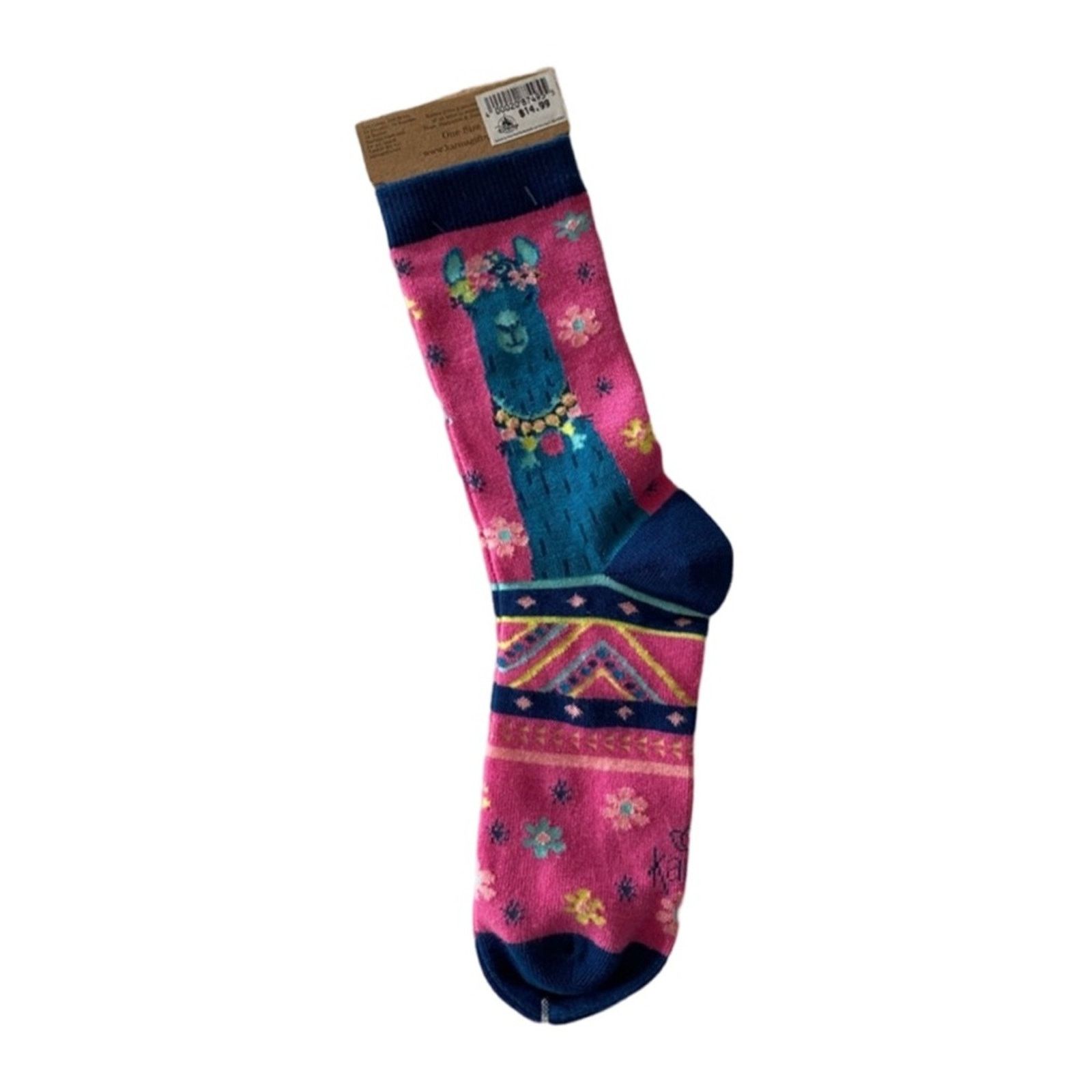 Other NWT Pink And Blue Llama Socks Size ONE SIZE - 1 Thumbnail