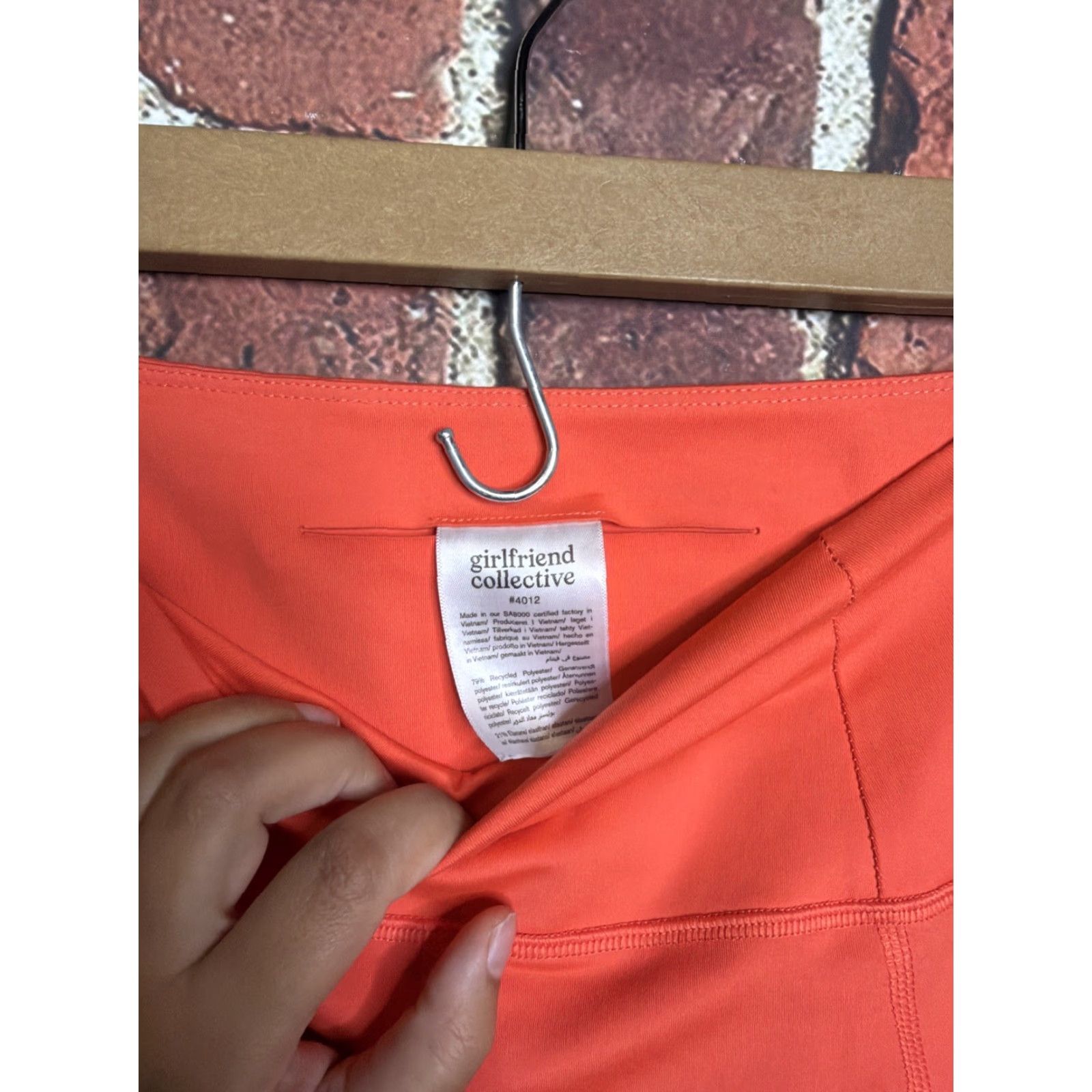 Girlfriend Collective Girlfriend Collective S High Rise Capri Leggings Stretch Pants Womens Orange Size 28" / US 6 / IT 42 - 2 Thumbnail