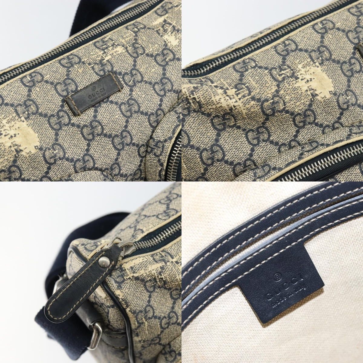 Gucci GUCCI GG Supreme Shoulder Bag Pvc Navy Gold Size ONE SIZE - 11 Thumbnail