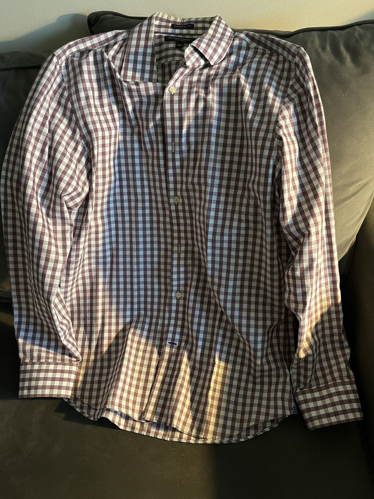 banana republic camden fit dress shirt Camden Standard-Fit Non-Iron Plaid Dress Shirt