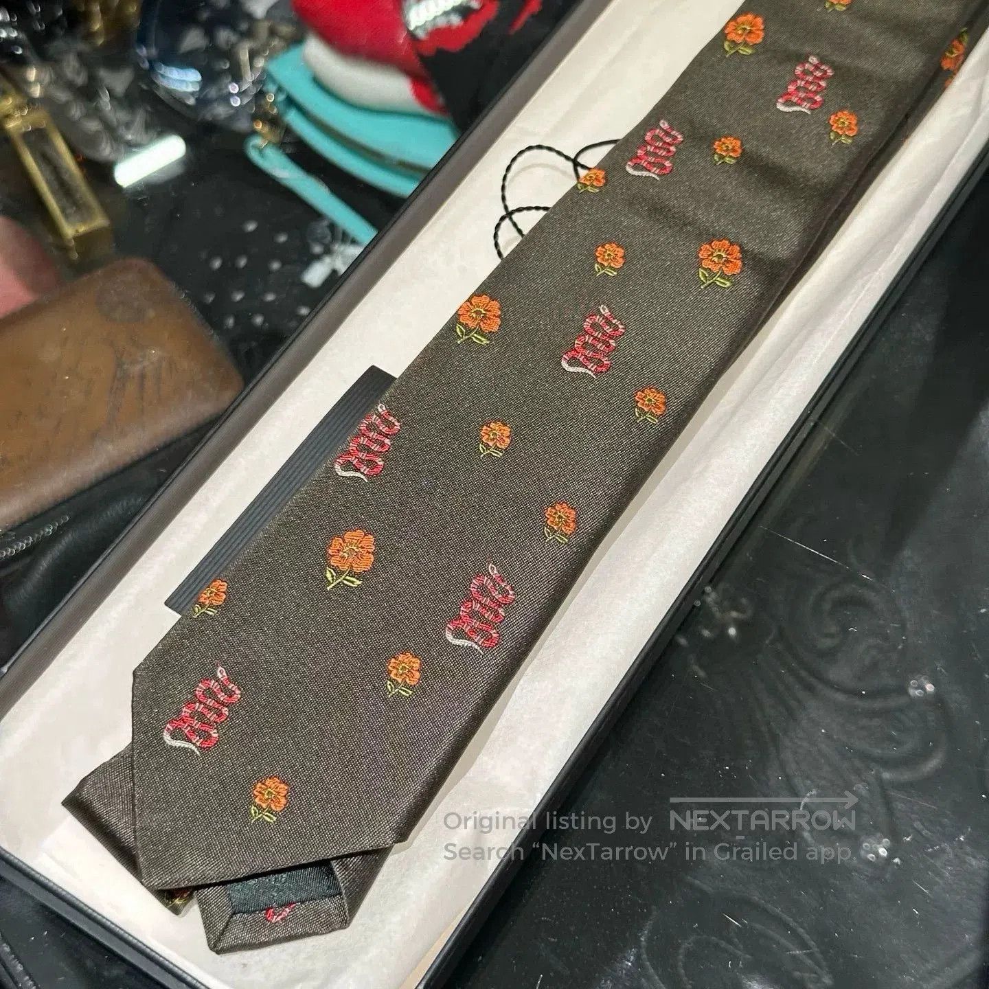 Gucci Gucci Snake Year Small Flower Tie. Size ONE SIZE - 2 Thumbnail
