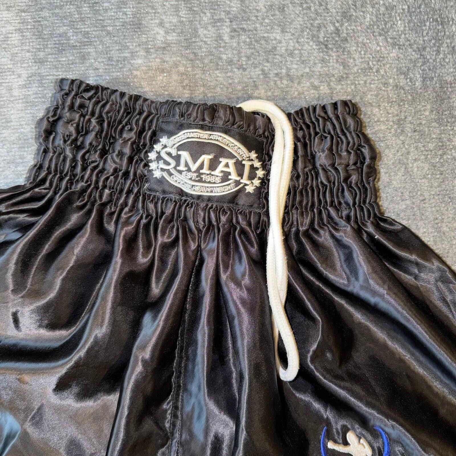 UFC Beautiful Kickboxing Black Dazzle Fight Shorts Mens LG Vtg Size US 34 / EU 50 - 2 Thumbnail