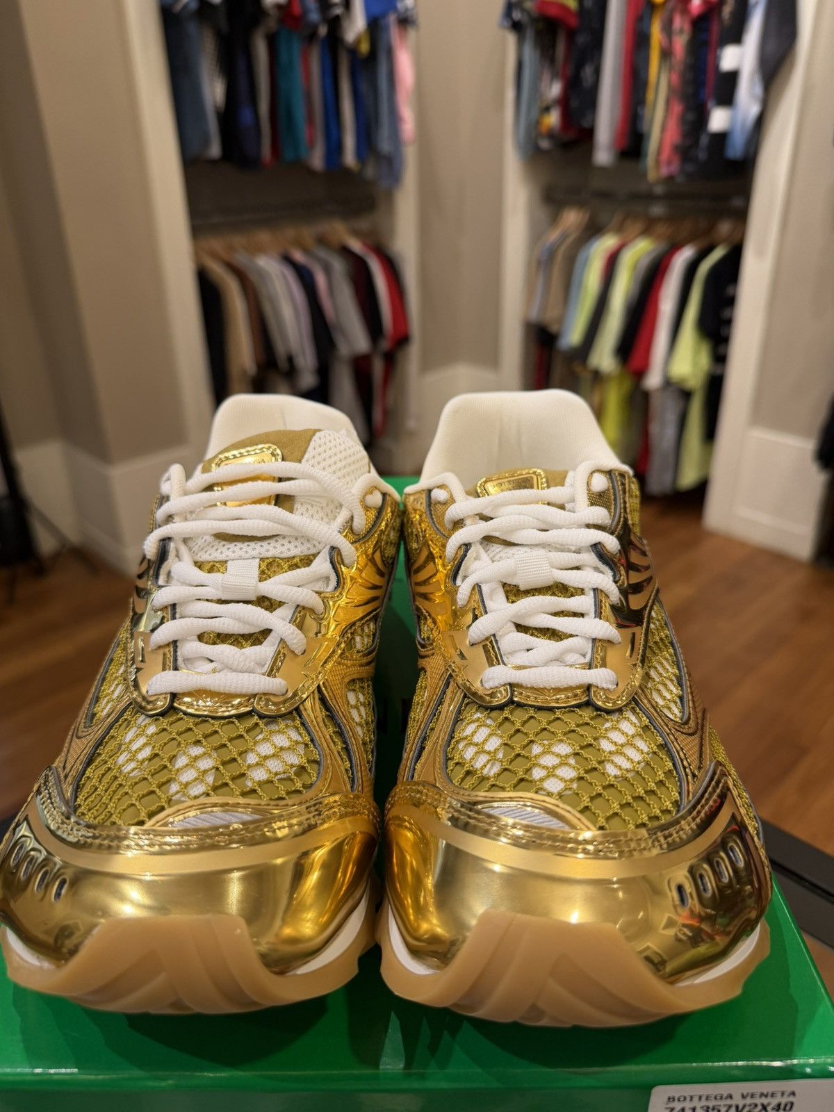 Bottega Veneta Bottega Veneta Orbit Sneaker - Gold/White Size US 8 / EU 41 - 5 Thumbnail