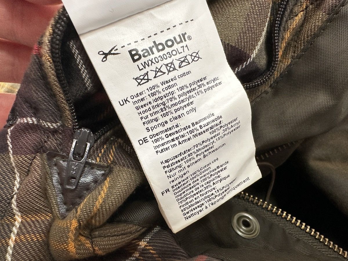 Barbour BARBOUR KELSALL Wax Parka Jacket Fur Hood Women’s Coat Size M / US 6-8 / IT 42-44 - 22 Thumbnail