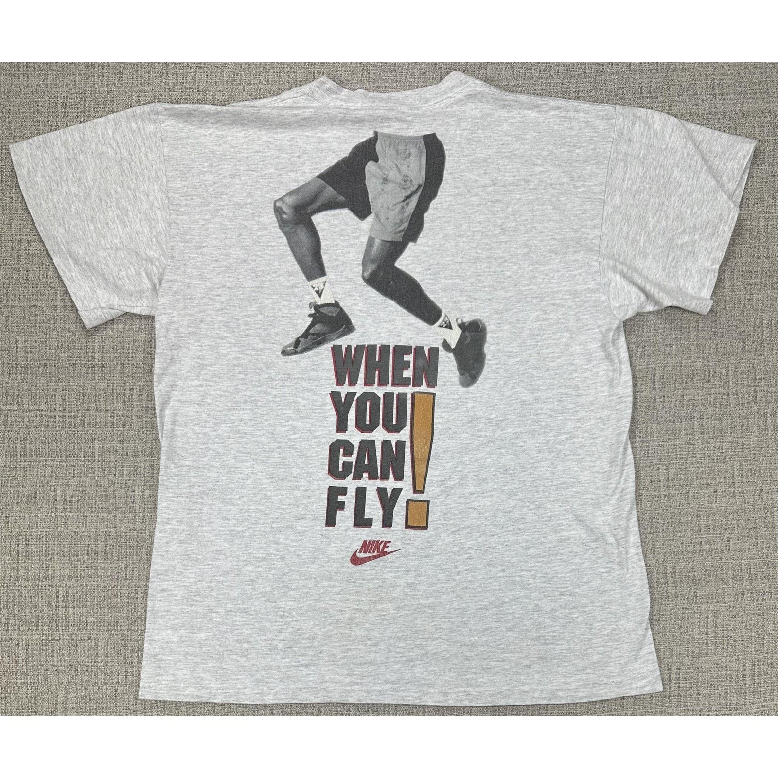 Nike Nike Shirt Gray Jordan Why Drive When You Can Fly 90s Sz L Size US L / EU 52-54 / 3 - 10 Thumbnail