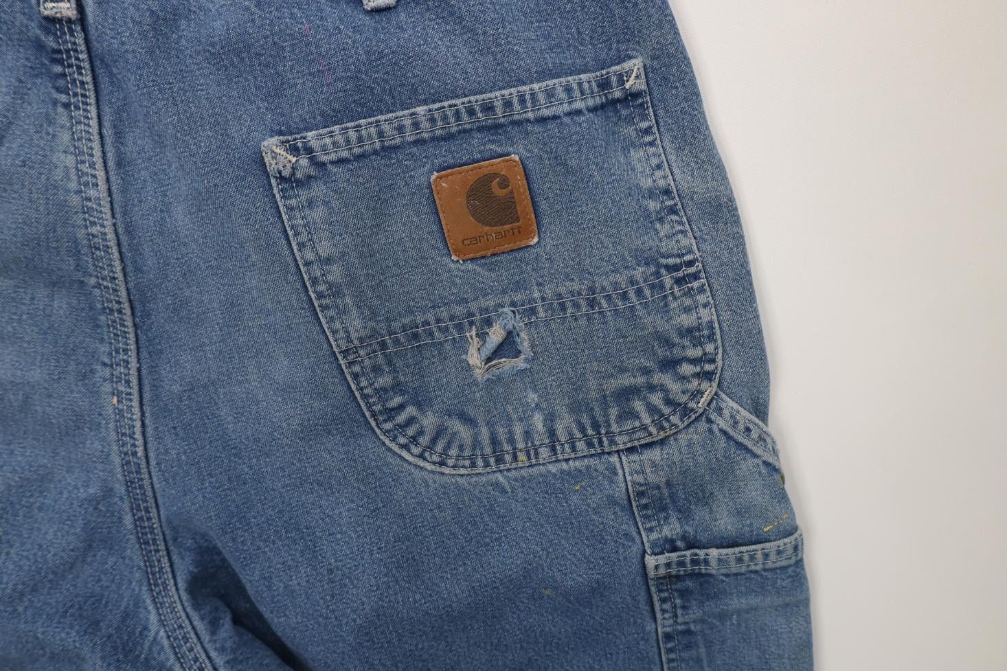 Carhartt Vintage 90s Carhartt Flannel Lined Wide Leg Dungaree Jeans Size US 36 / EU 52 - 15 Thumbnail