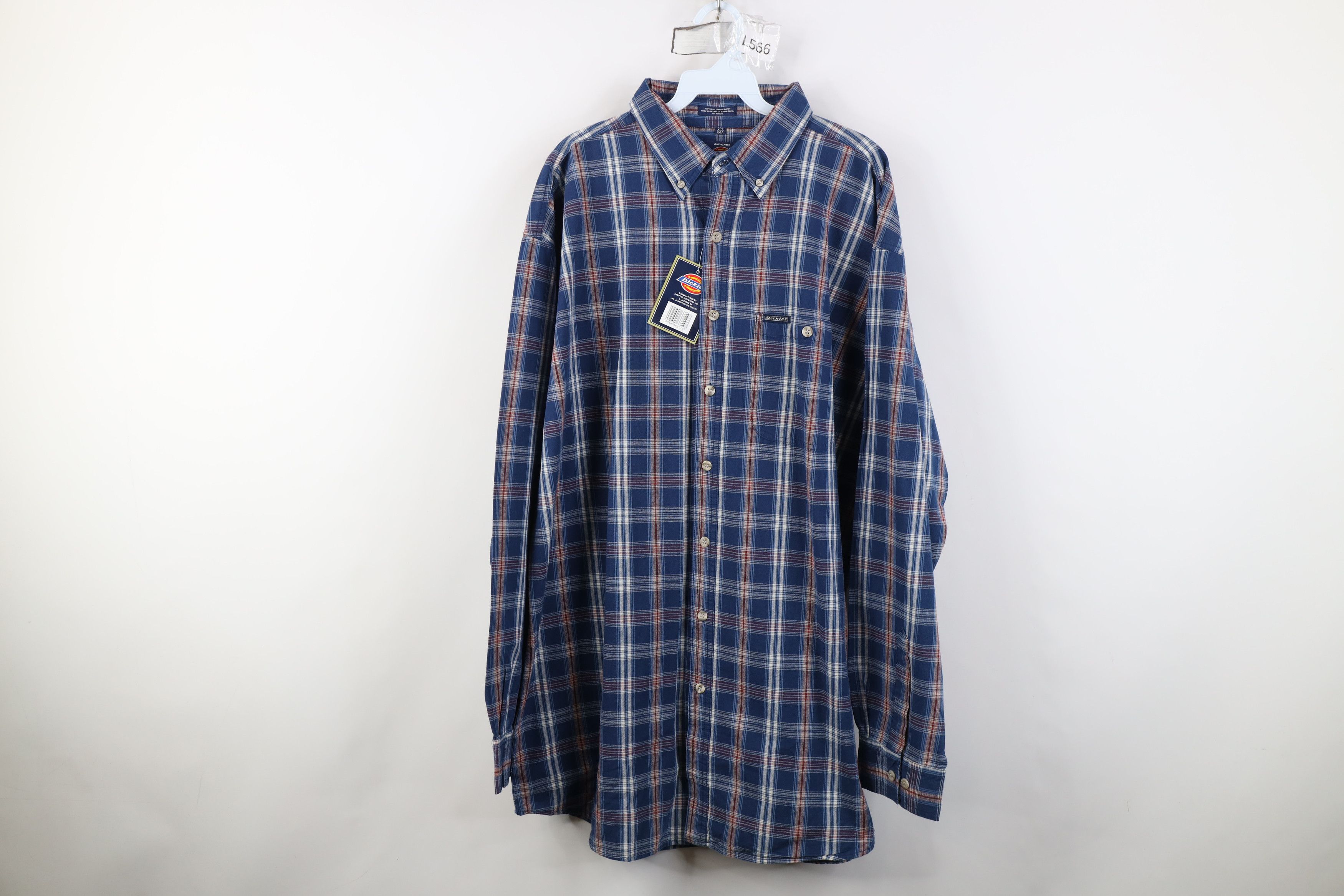 Dickies Deadstock Vintage Dickies Collared Button Down Shirt Plaid Size US XL / EU 56 / 4 - 1 Thumbnail