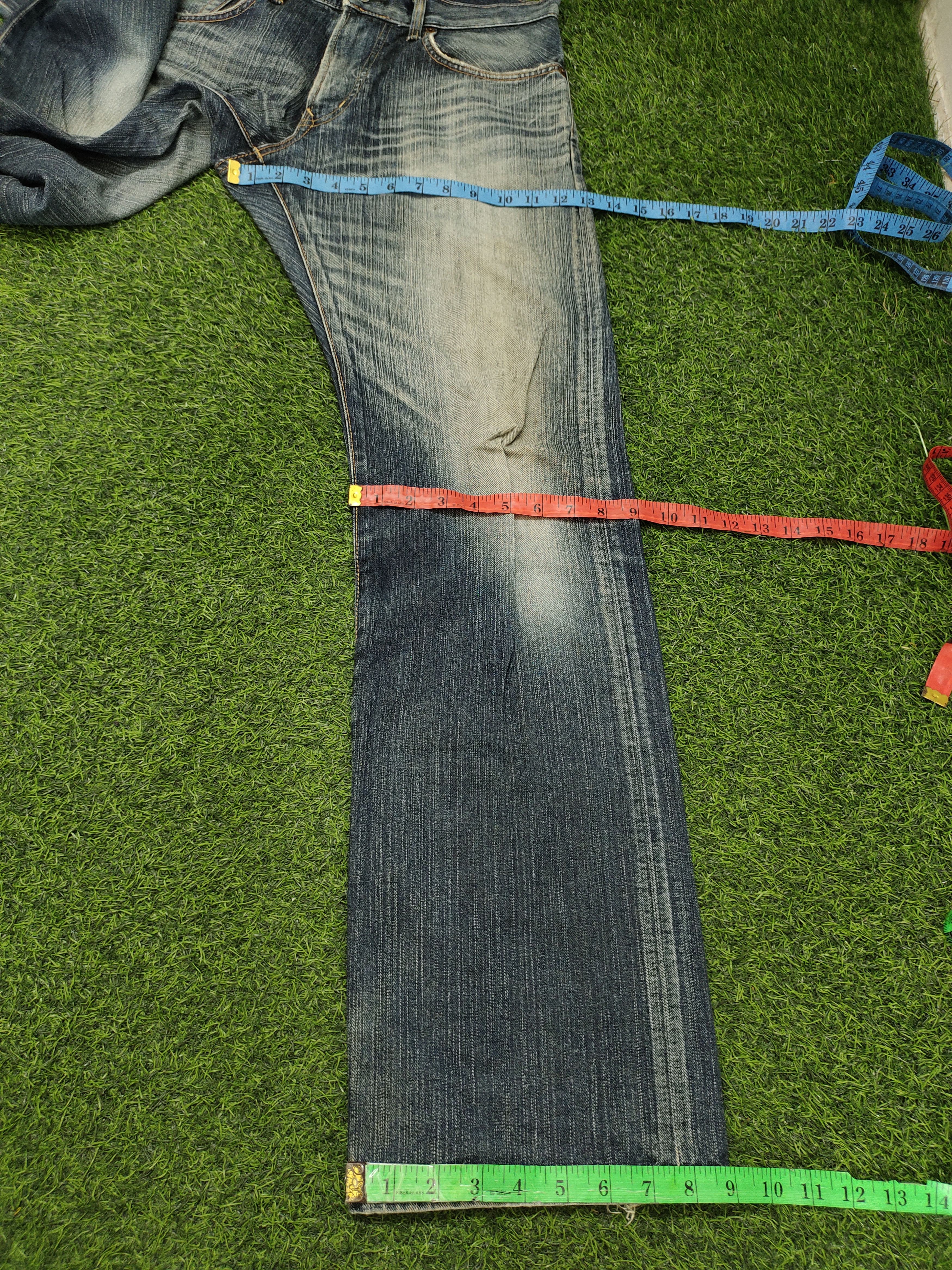 If Six Was Nine Vintage 90s Edwin Xv Distress Faded Clawmark Denim Jeans Size US 32 / EU 48 - 18 Thumbnail