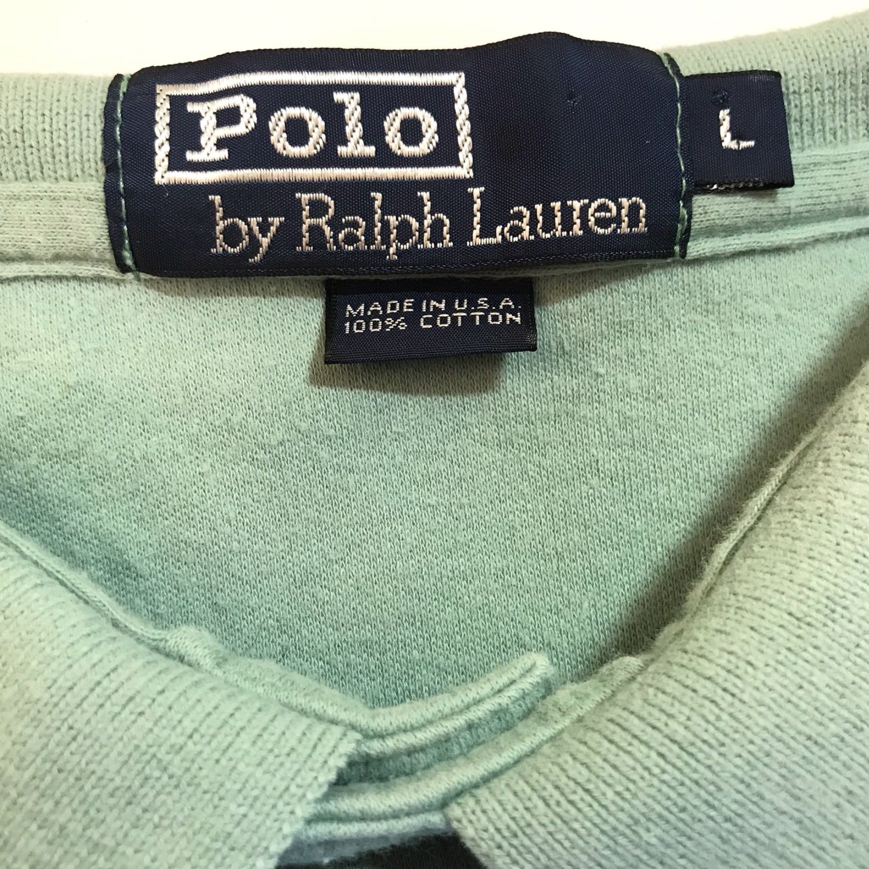 Polo Ralph Lauren VINTAGE Polo Ralph Lauren Golf Polo Shirt Mens L Aqua 90s USA Short Sleeve Collared Size US L / EU 52-54 / 3 - 3 Thumbnail