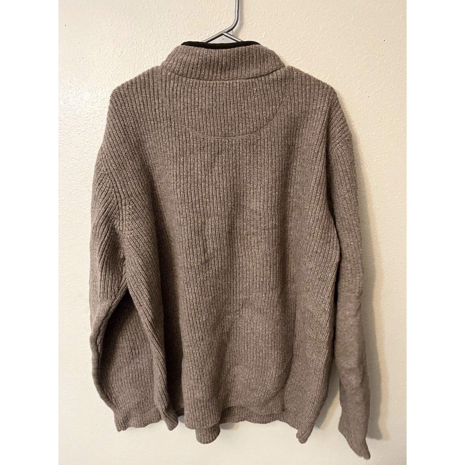 Vintage L.L. Bean Sweater Merino Lambs Wool Gore Wind Stopper 1/4 Zip Men’s XL Reg Brown Size US XL / EU 56 / 4 - 2 Thumbnail