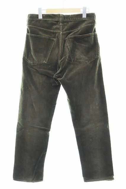 Junya Watanabe Cropped Pant Corduroy Straight Cut Cotton Zipper Plain Khaki Size US 30 / EU 46 - 2 Thumbnail