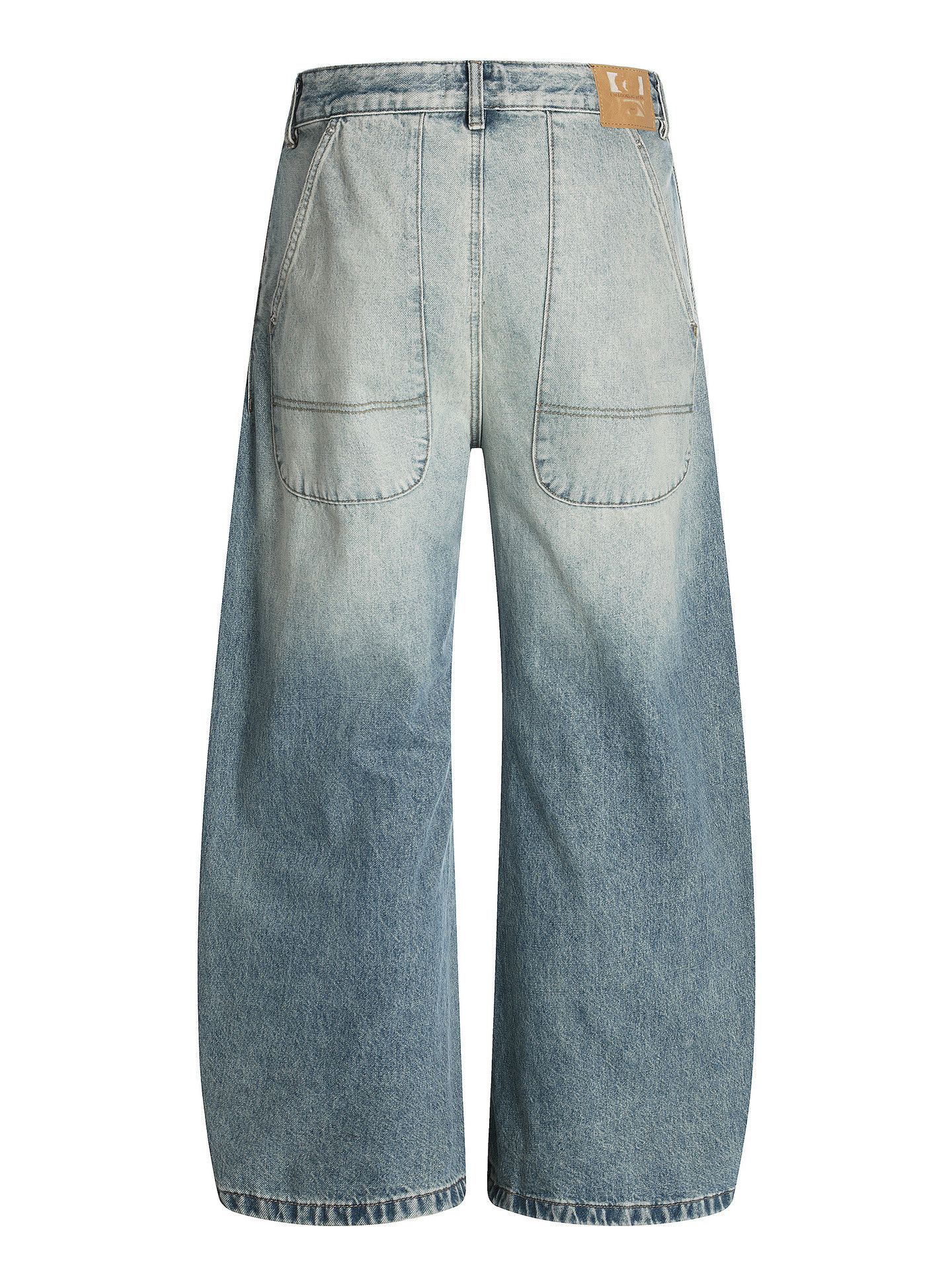 Jean Men's washed distressed casual vintage scimitar jeans Size US 34 / EU 50 - 2 Thumbnail