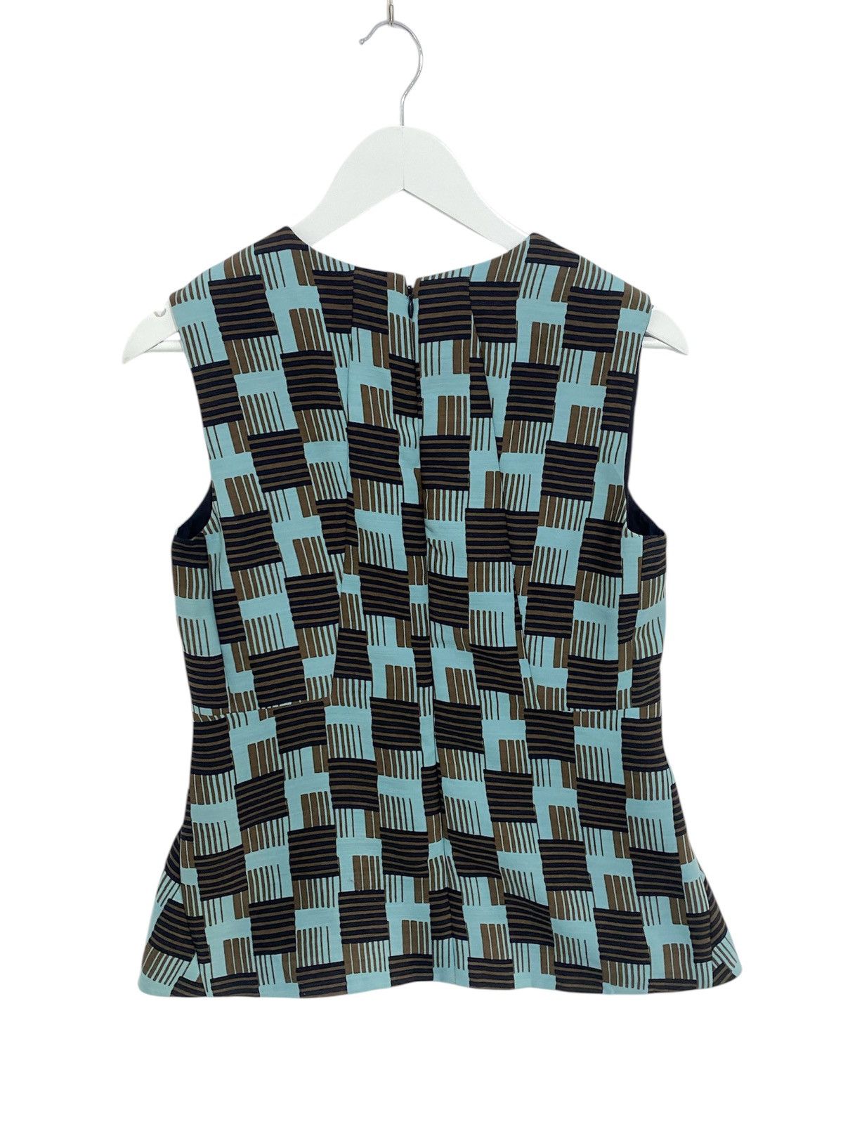 Marni Marni Blue print wool and Silk Sleeveless A line top Size XS / US 0-2 / IT 36-38 - 3 Thumbnail