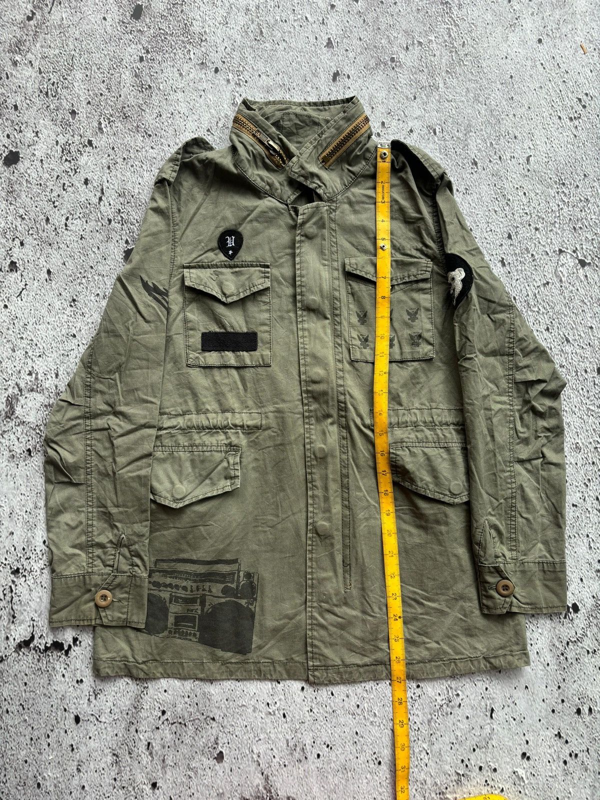 Hysteric Glamour 2000's TS O69 US Guitar Military army jacket Size US M / EU 48-50 / 2 - 11 Thumbnail