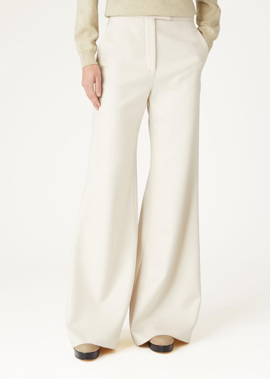 Loro Piana o1srvl11e0425 FAN6752 Loy Trouser in Off White Size 30" / US 8 / IT 44 - 3 Thumbnail