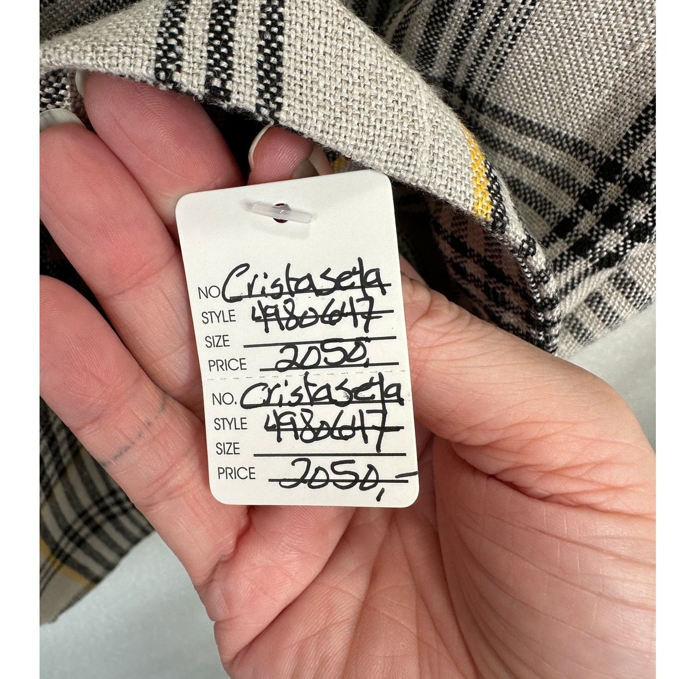 Cristaseya NWT Cristaseya Oversized Linen Blazer Ecru Black Plaid M Size US M / EU 48-50 / 2 - 11 Thumbnail