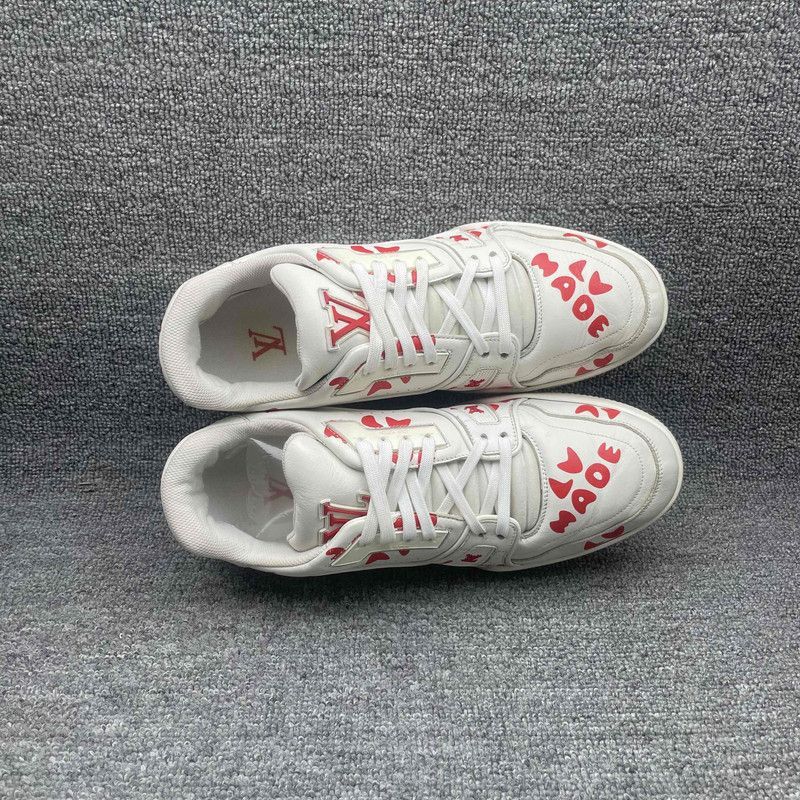 Louis Vuitton Nigo x Louis Vuitton White and Red Trainers -2508 Size US 8.5 / IT 38.5 - 8 Thumbnail