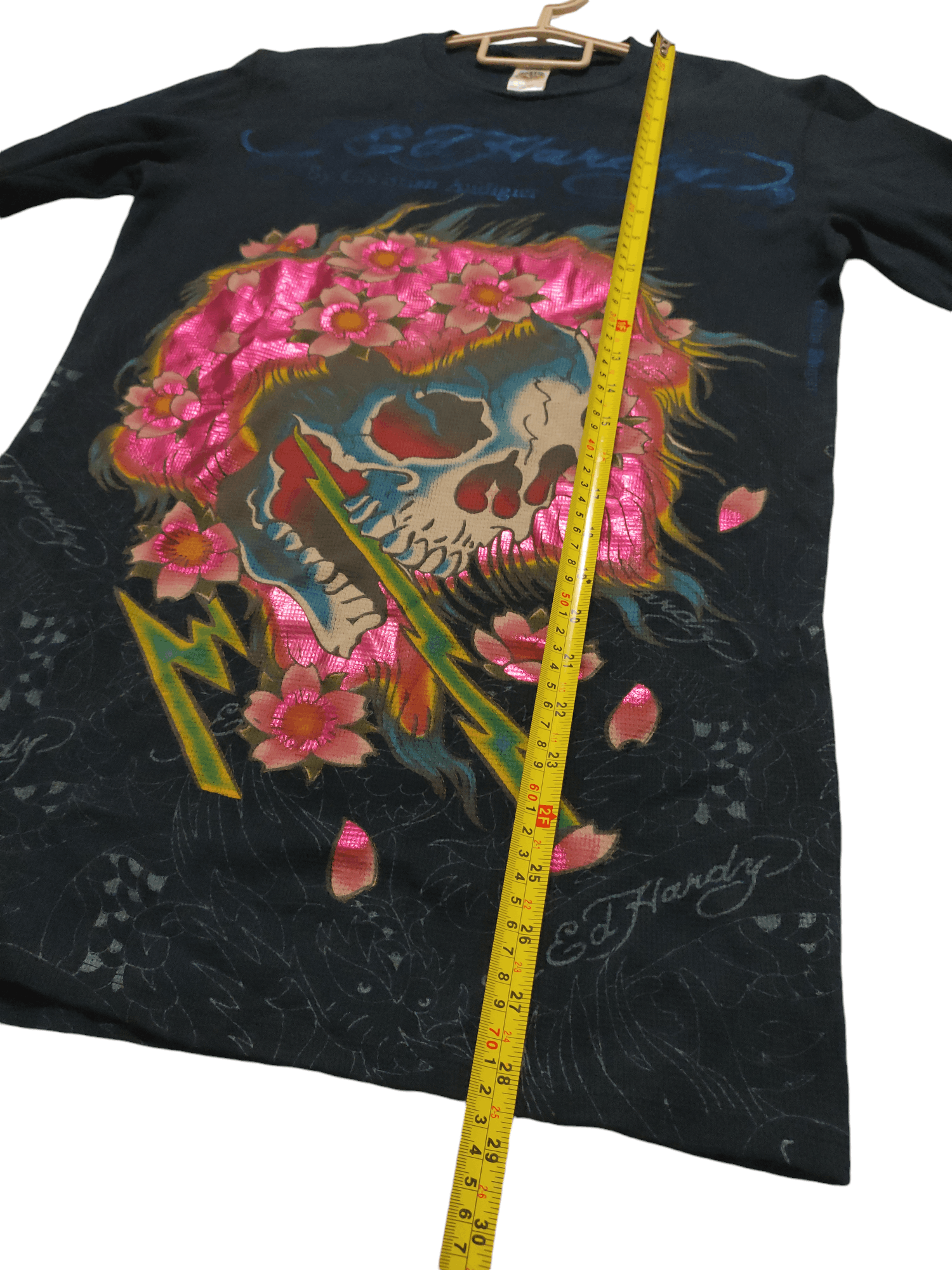Christian Audigier × Ed Hardy Ed Hardy Long Sleeve Tshirt Blue Black Size US M / EU 48-50 / 2 - 4 Thumbnail