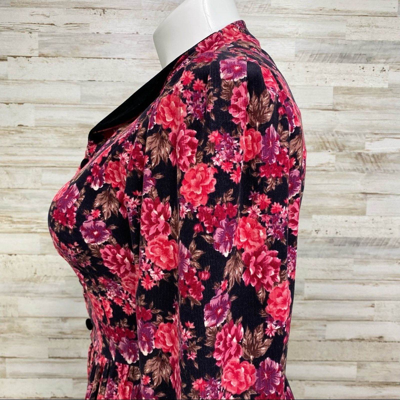 Laura Ashley Laura Ashley Vintage Corduroy Floral Dress Sz 10 Velvet Midi Size L / US 10 / IT 46 - 7 Thumbnail