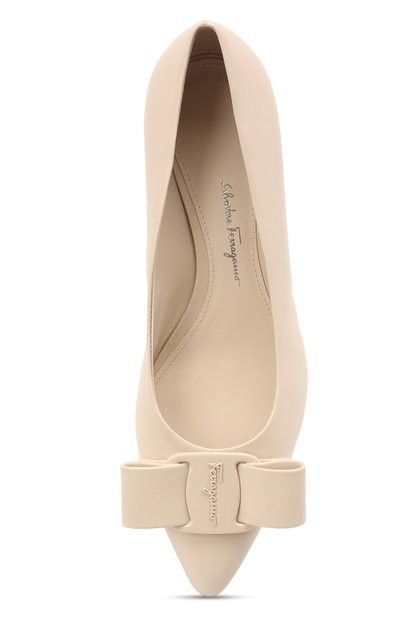 Salvatore Ferragamo o1y0426 Ballet Flats in Ivory Size US 5 / IT 35 - 3 Thumbnail