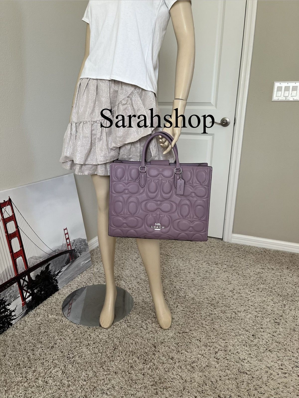 Coach Maggie Tote In Signature Leather Size ONE SIZE - 7 Thumbnail