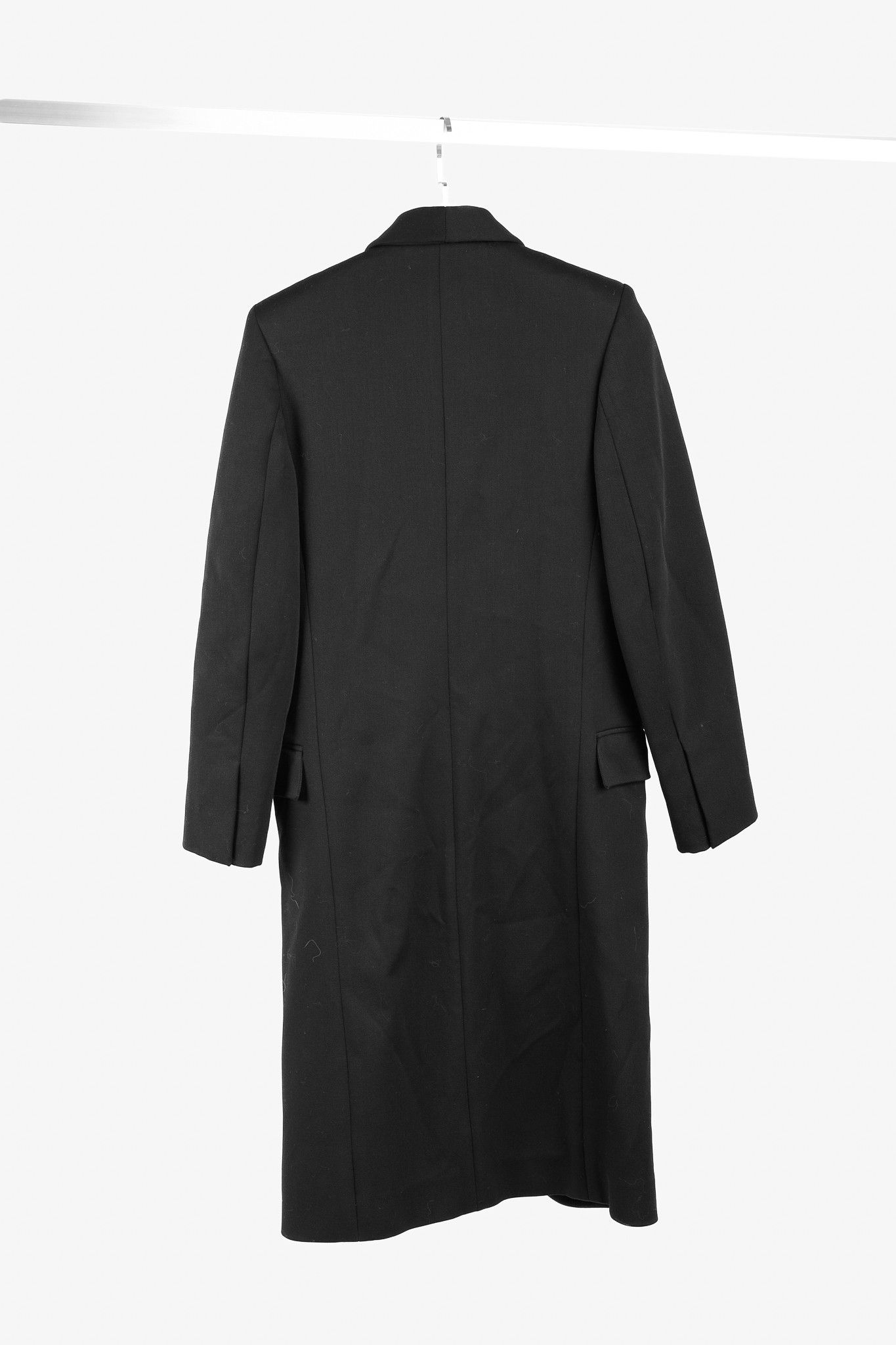 Stella McCartney Stella McCartney Black Wool-Gabardine Coat Size S / US 4 / IT 40 - 2 Thumbnail