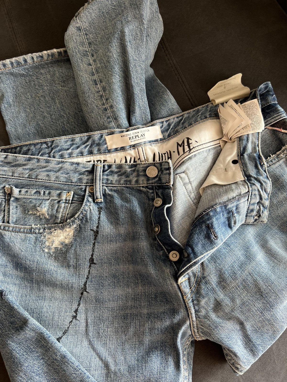 Replay Replay denim jeans pants Size US 36 / EU 52 - 3 Thumbnail