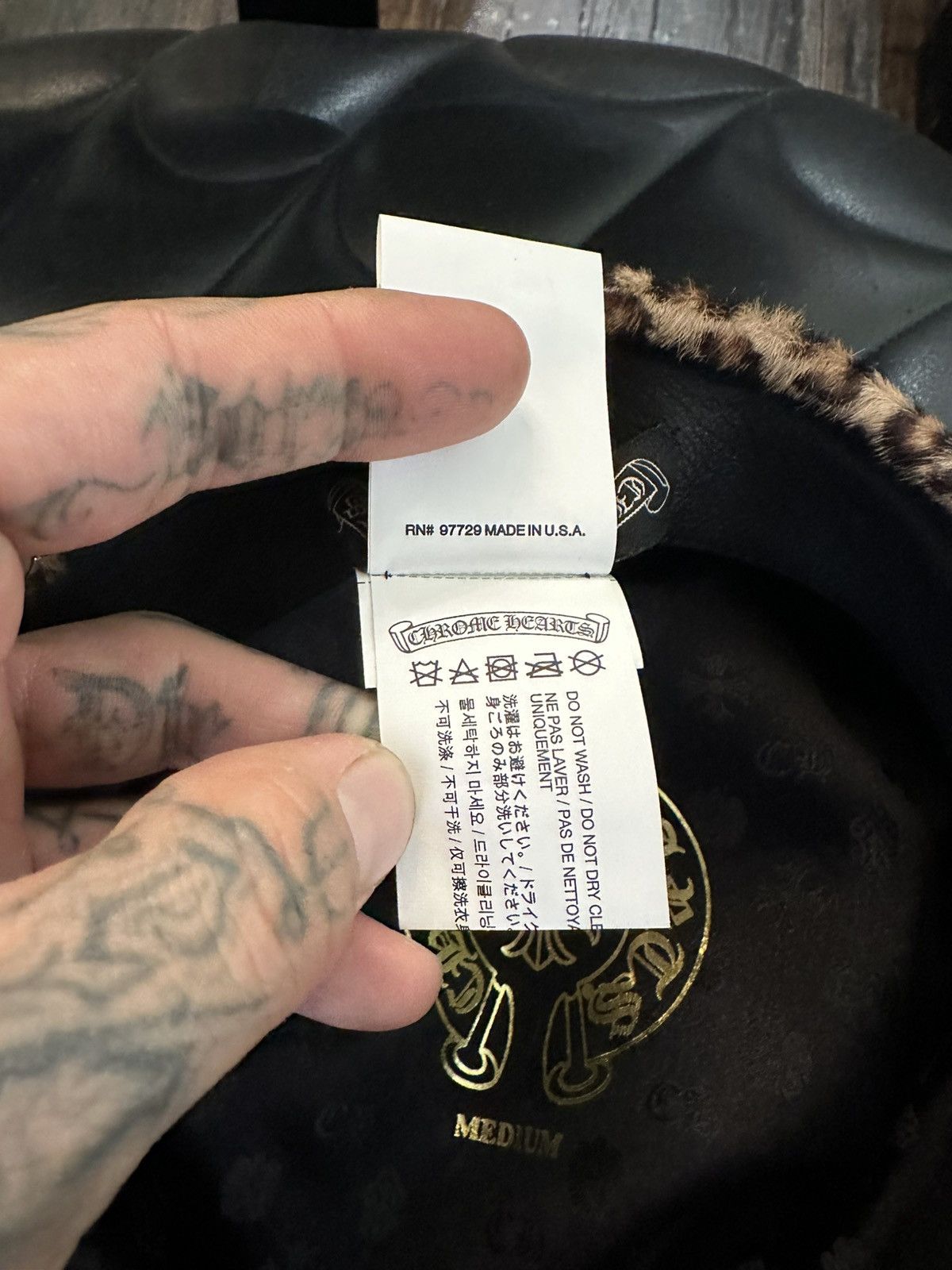 Chrome Hearts Chrome Hearts FULL LEOPARD CHEETAH CAPTAIN FLEUR HAT Size ONE SIZE - 12 Thumbnail