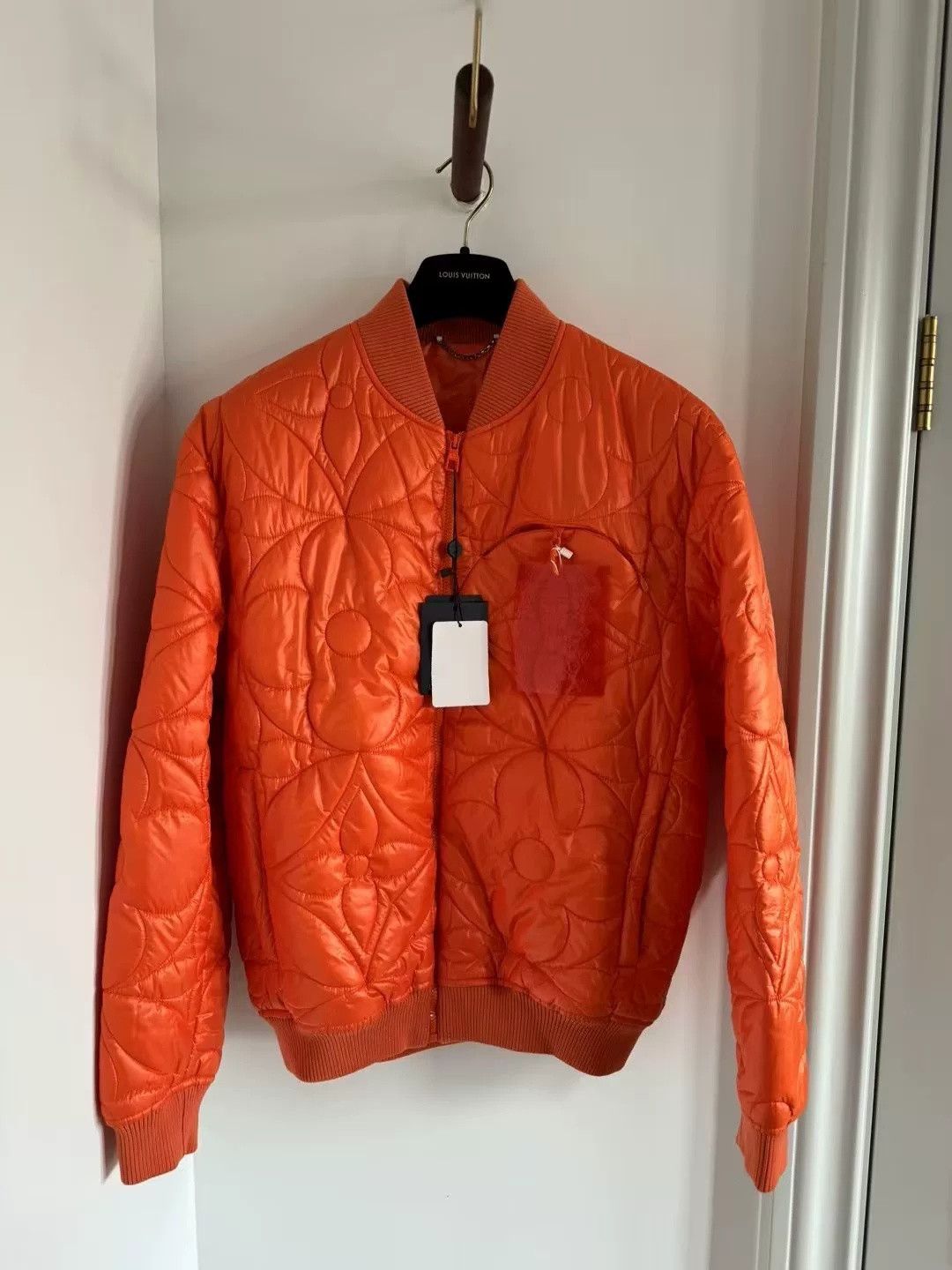 Louis Vuitton Louis Vuitton Orange Embossed Monogram Cotton Jacket Size US M / EU 48-50 / 2 - 1 Thumbnail