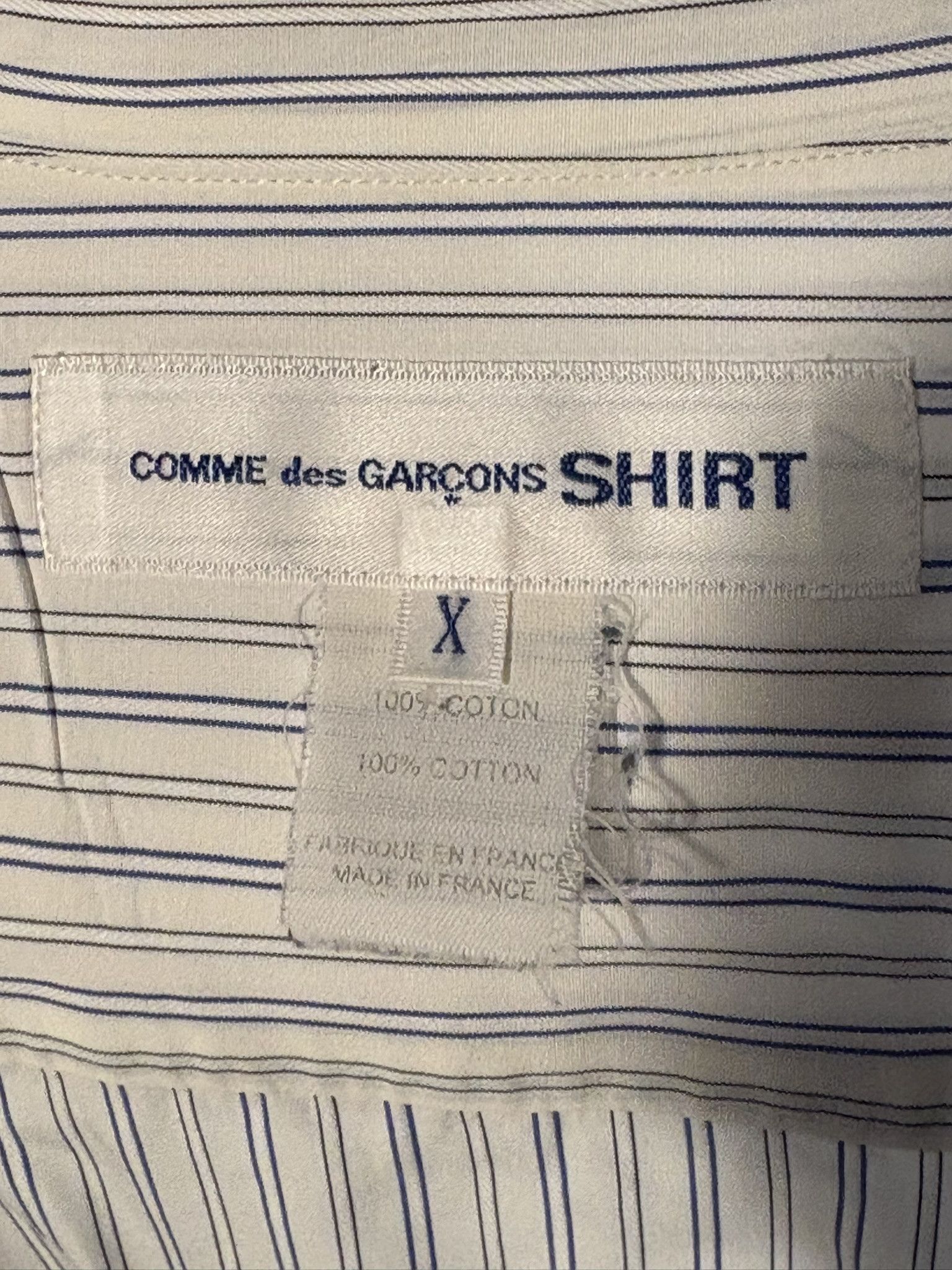 Comme des Garcons SHIRT Striped Pocket Shirt Size US XL / EU 56 / 4 - 4 Thumbnail