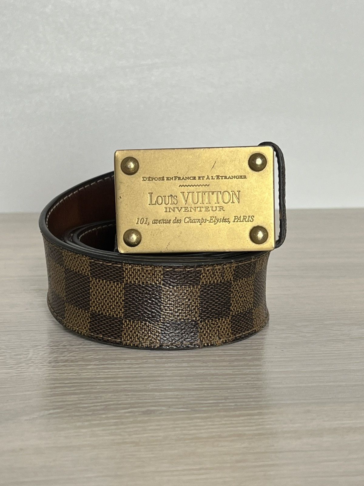 Louis Vuitton Louis Vuitton Damier Ebene Inventeur Belt Size 40 - 3 Thumbnail